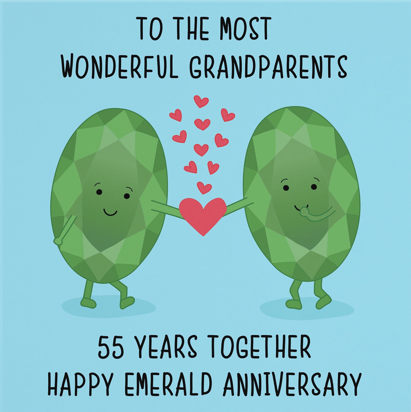 Grandparents 55th Anniversary Card Iconic - Default Title (B098FCJJ22)