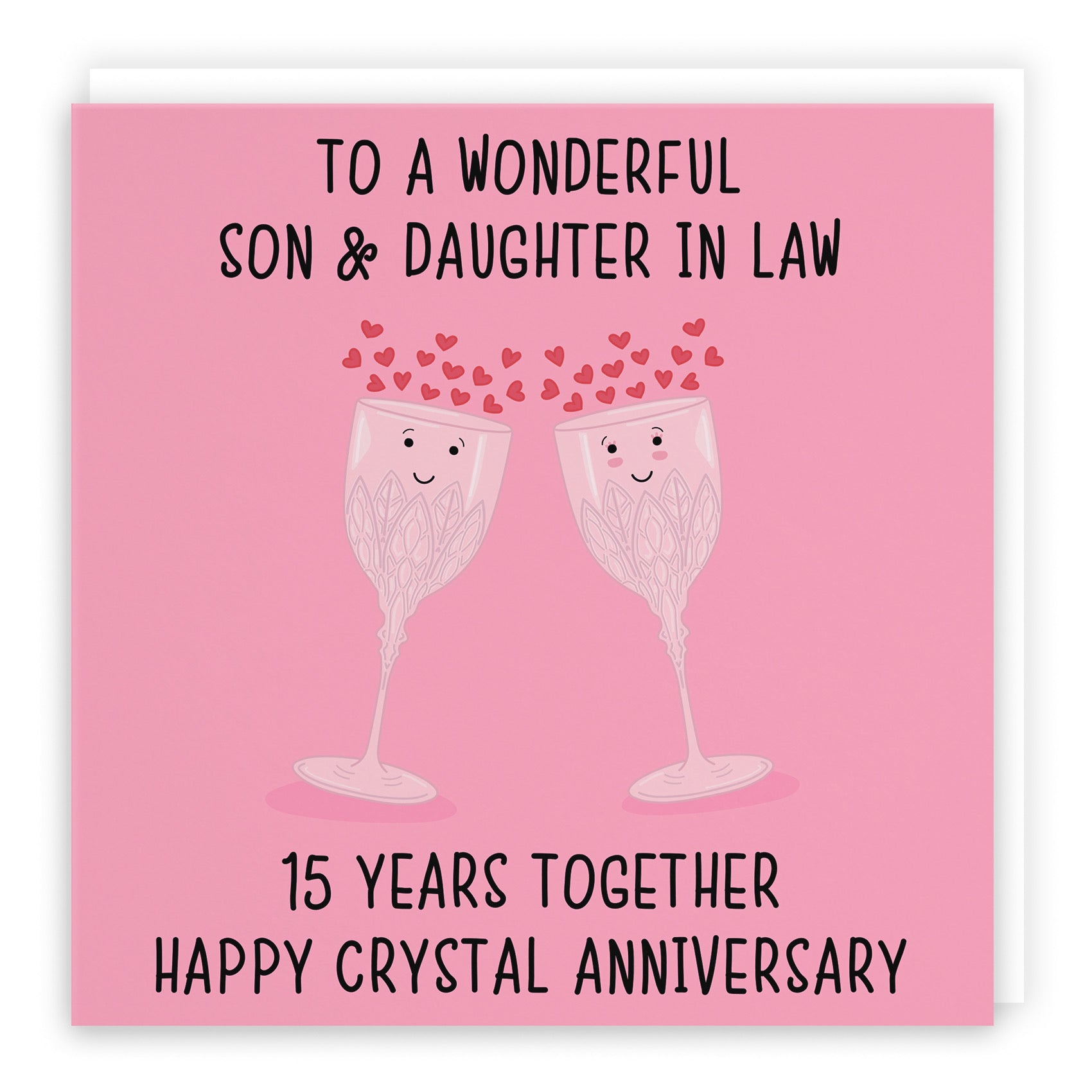 15th Son And Daughter In Law Anniversary Card Iconic - Default Title (B098FCRH6J)