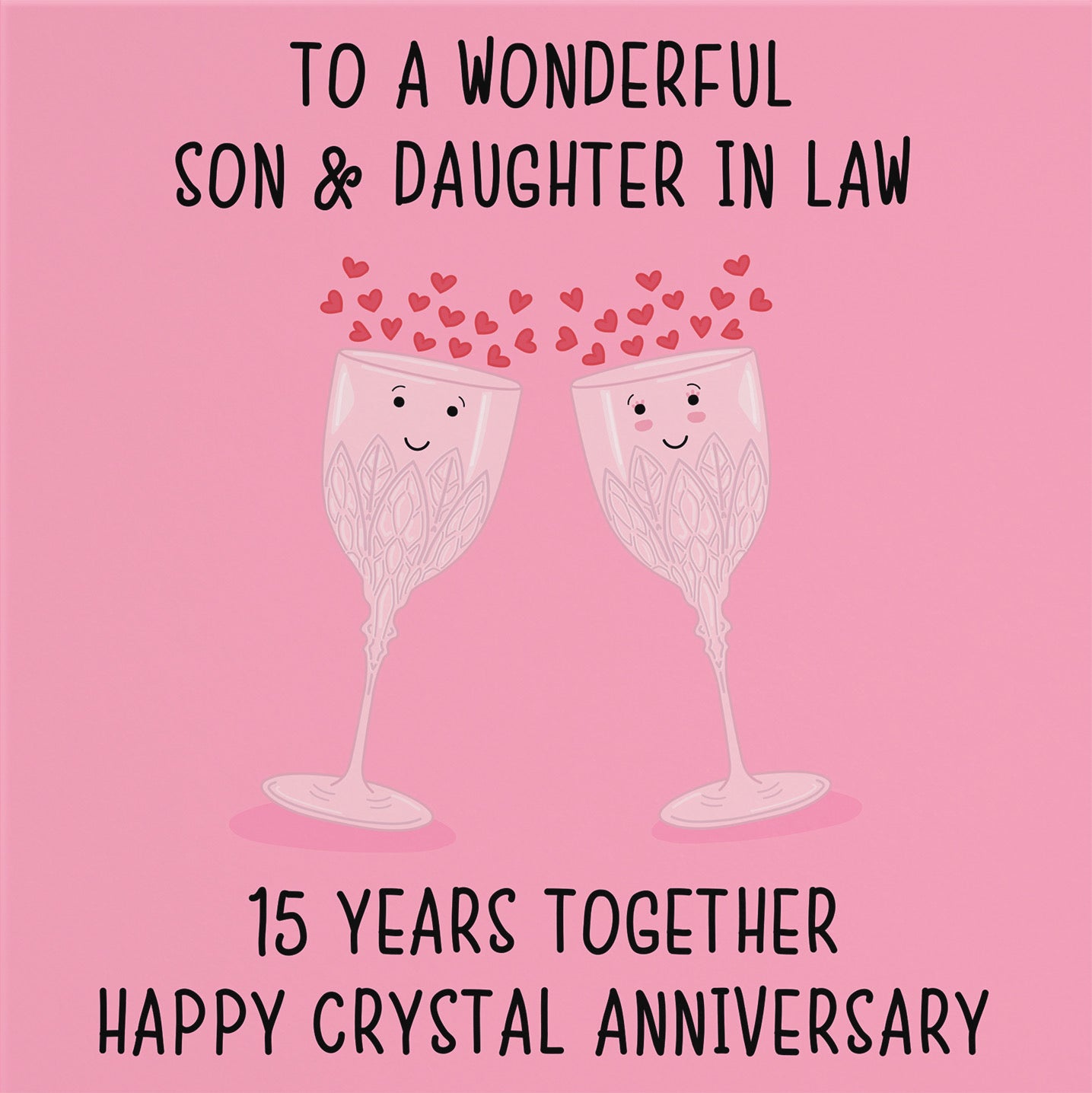 15th Son And Daughter In Law Anniversary Card Iconic - Default Title (B098FCRH6J)