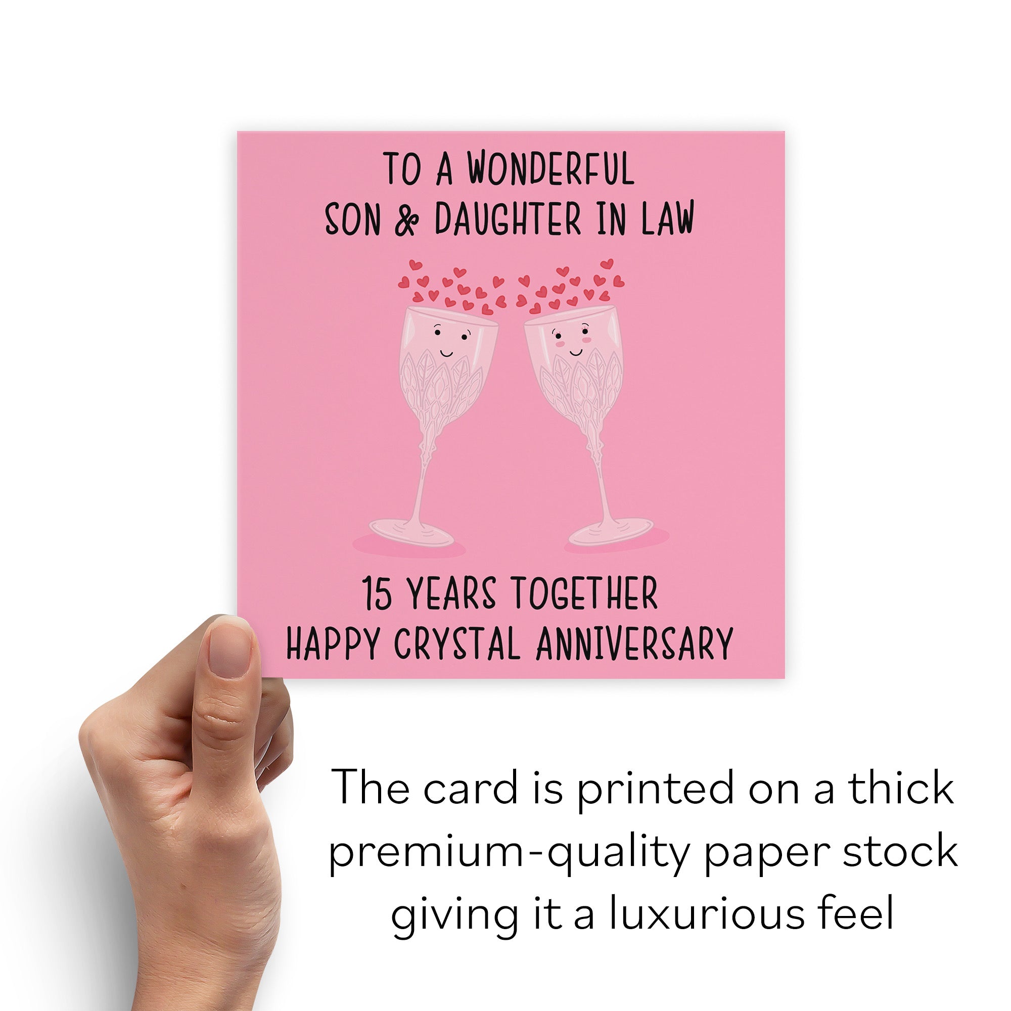 15th Son And Daughter In Law Anniversary Card Iconic - Default Title (B098FCRH6J)