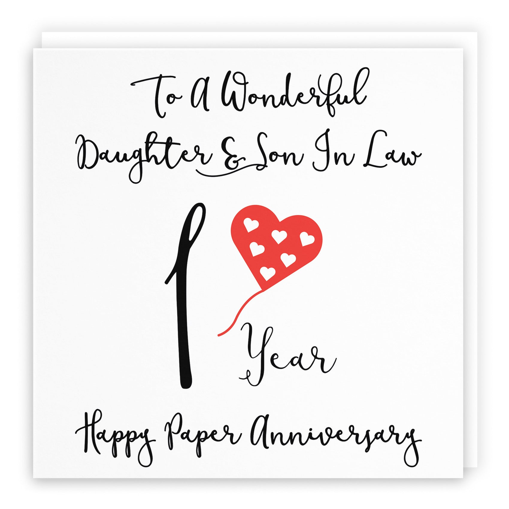 1st Daughter And Son In Law Anniversary Card Love Heart - Default Title (B098FCSCKD)