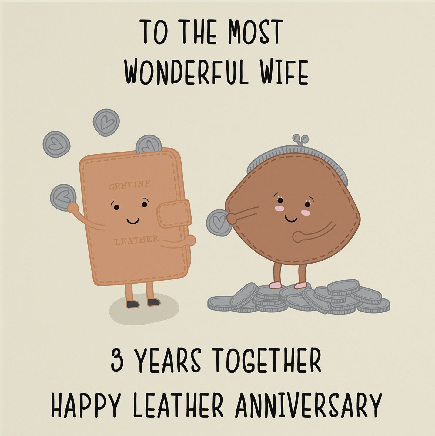 3rd Wife Anniversary Card Iconic - Default Title (B098FD357J)