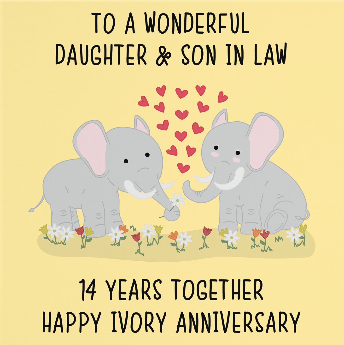 14th Daughter And Son In Law Anniversary Card Iconic - Default Title (B098FD52SY)