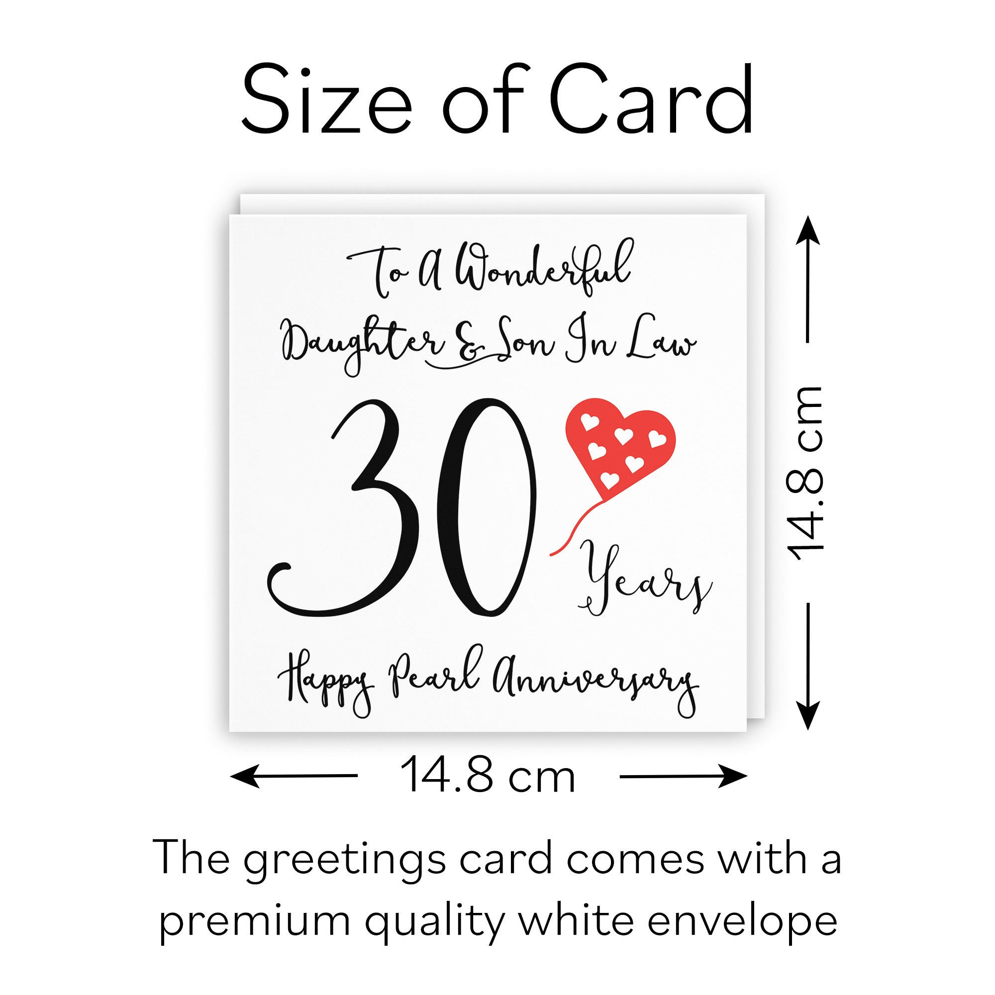 30th Daughter And Son In Law Anniversary Card Love Heart - Default Title (B098FD5P7L)