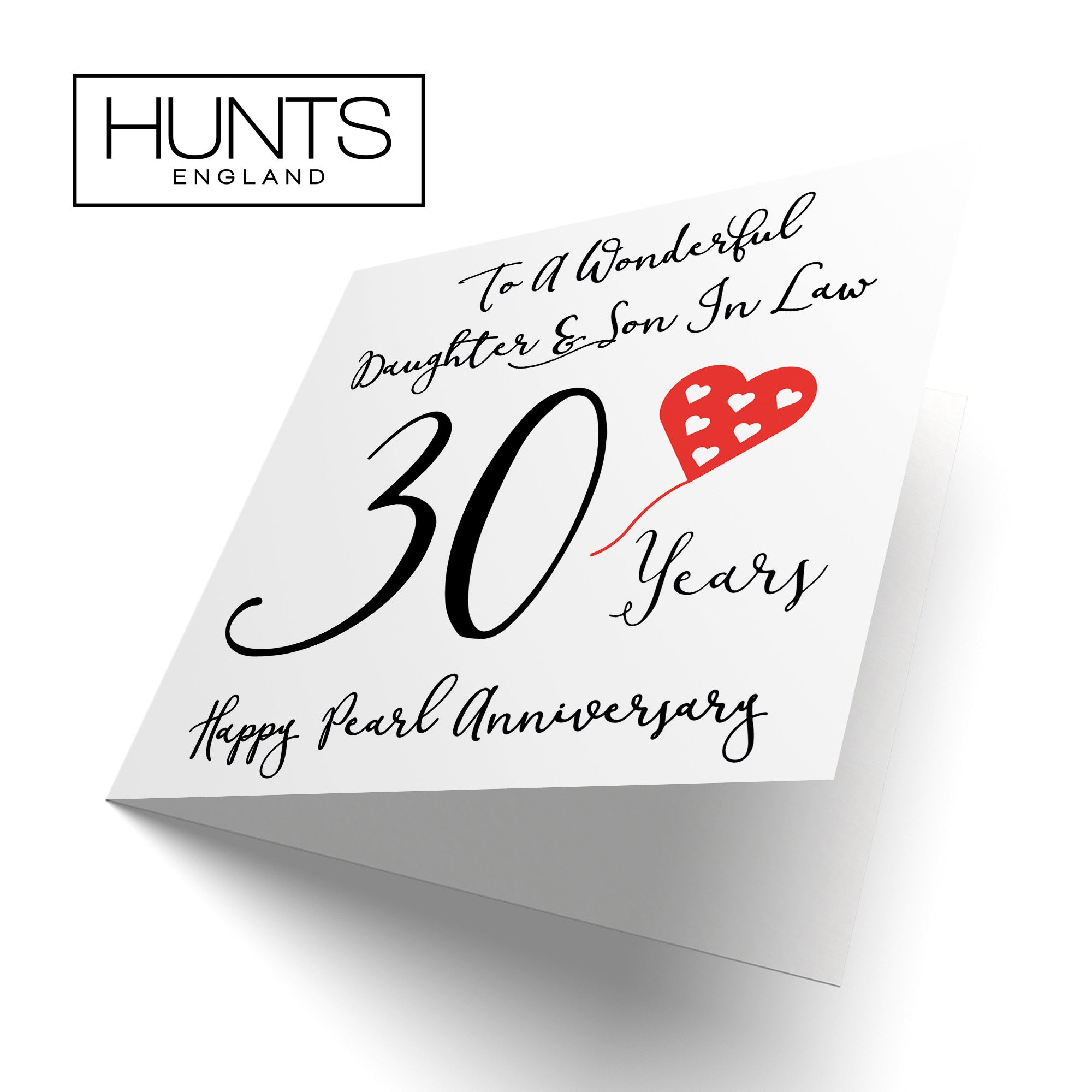 30th Daughter And Son In Law Anniversary Card Love Heart - Default Title (B098FD5P7L)