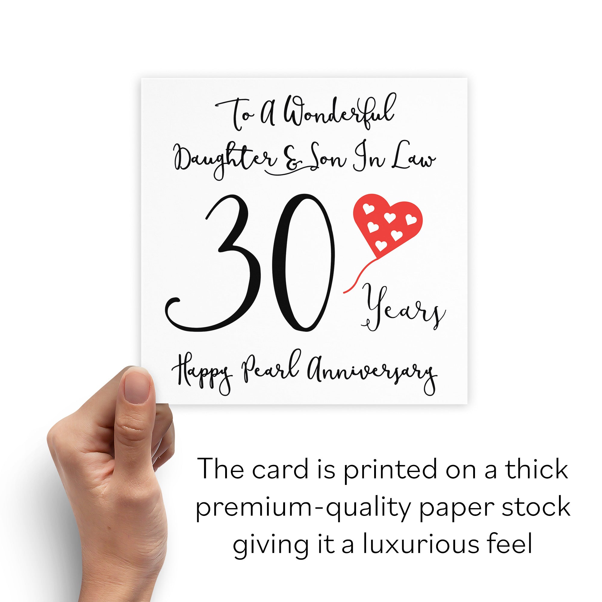 30th Daughter And Son In Law Anniversary Card Love Heart - Default Title (B098FD5P7L)