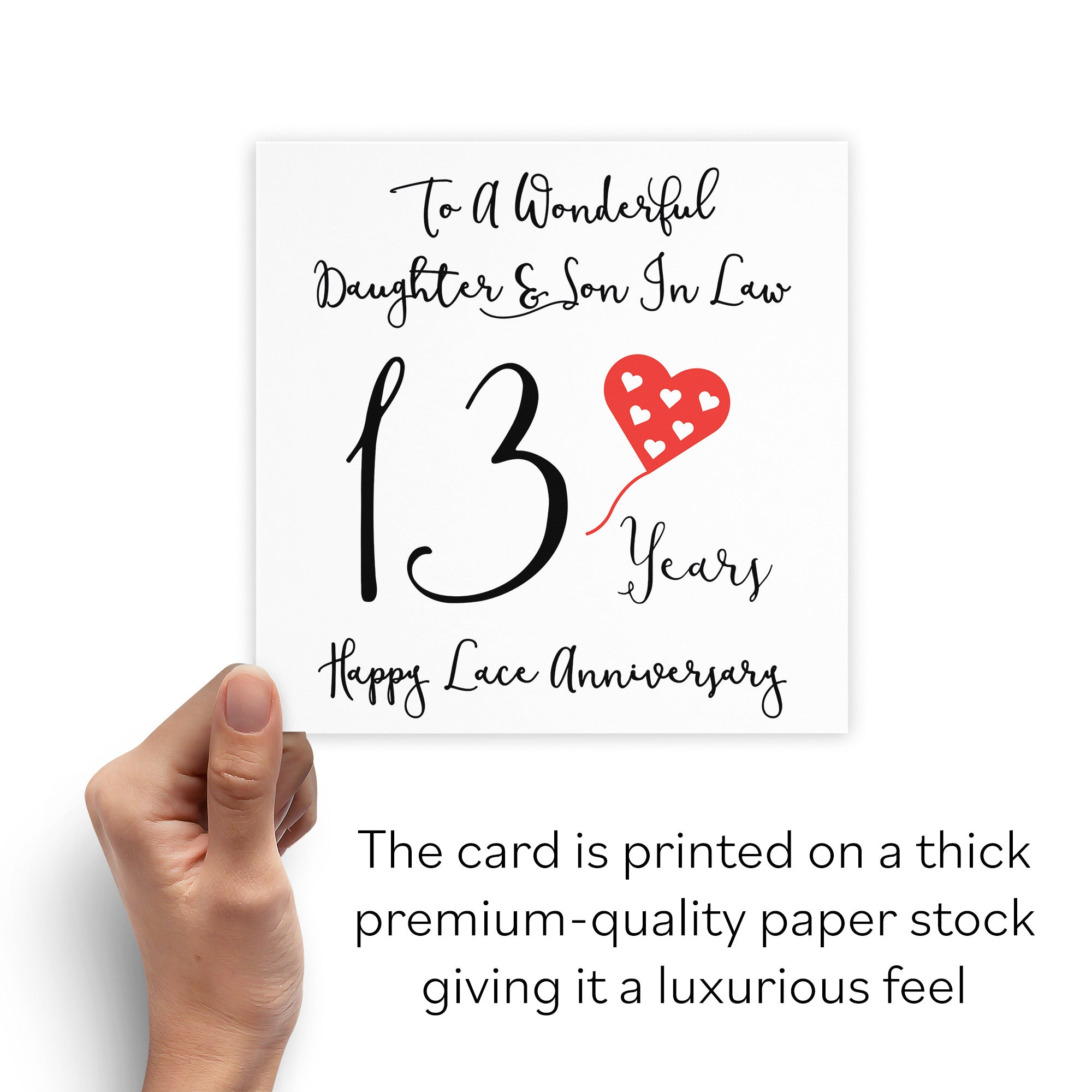 13th Daughter And Son In Law Anniversary Card Love Heart - Default Title (B098FD6T83)