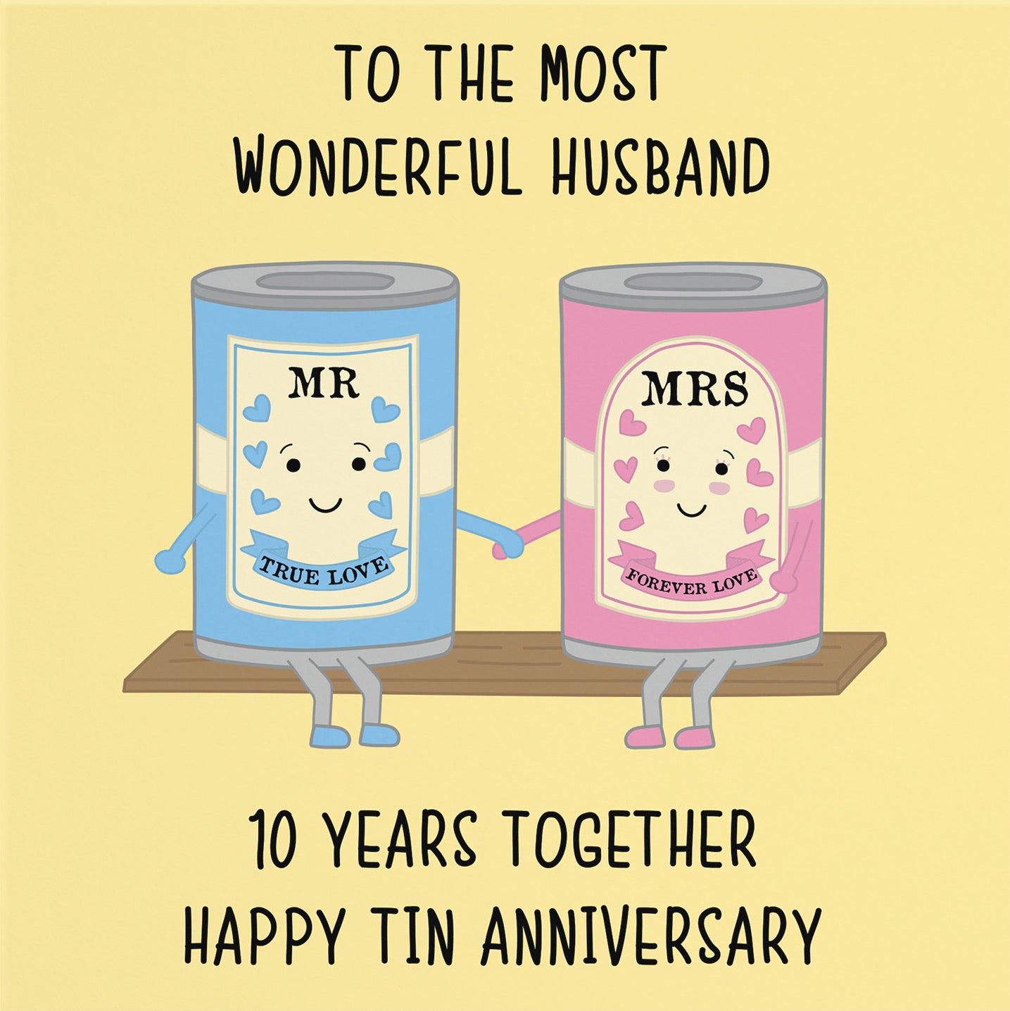 10th Husband Anniversary Card Iconic - Default Title (B098FD8R4J)