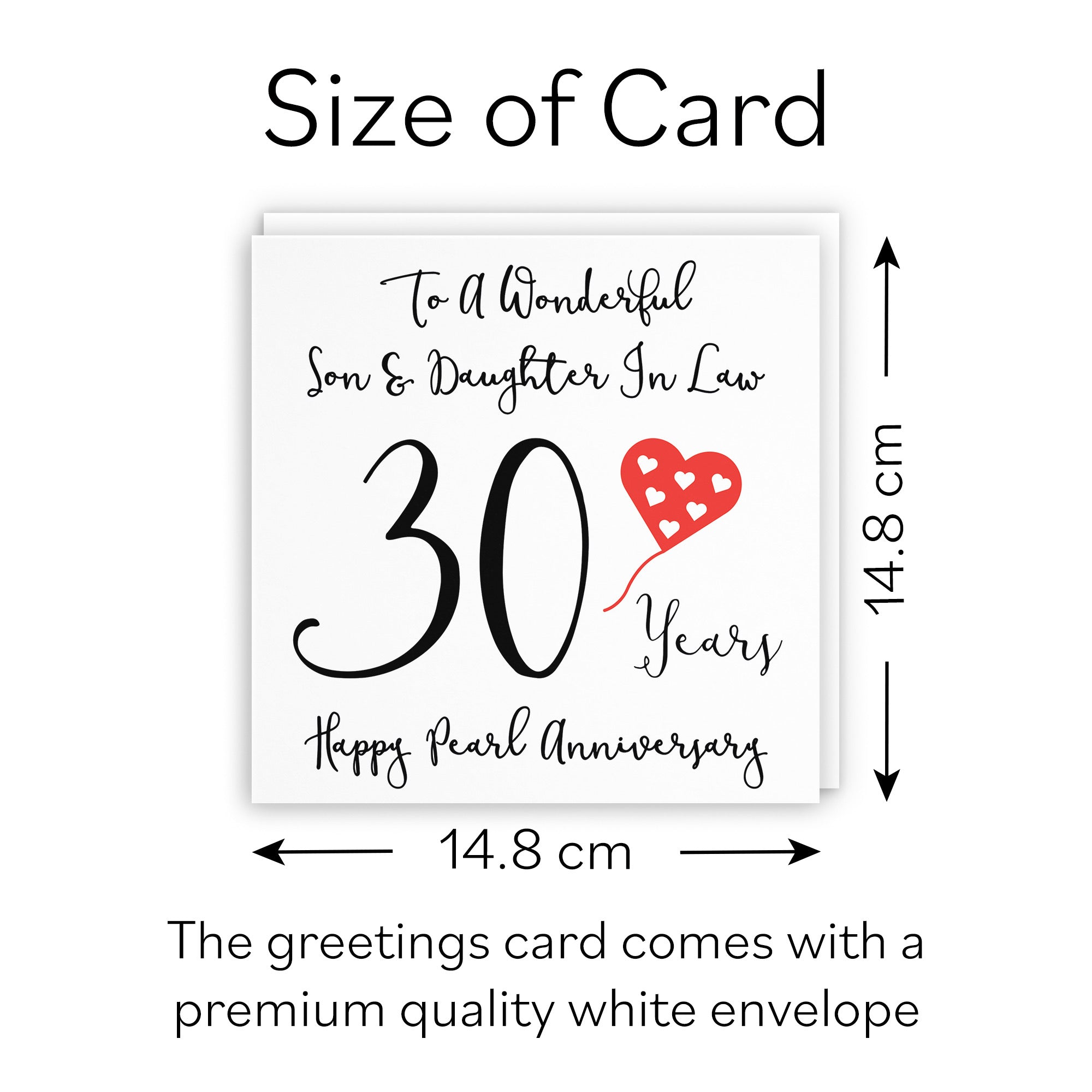 30th Son And Daughter In Law Anniversary Card Love Heart - Default Title (B098FDBQ1N)