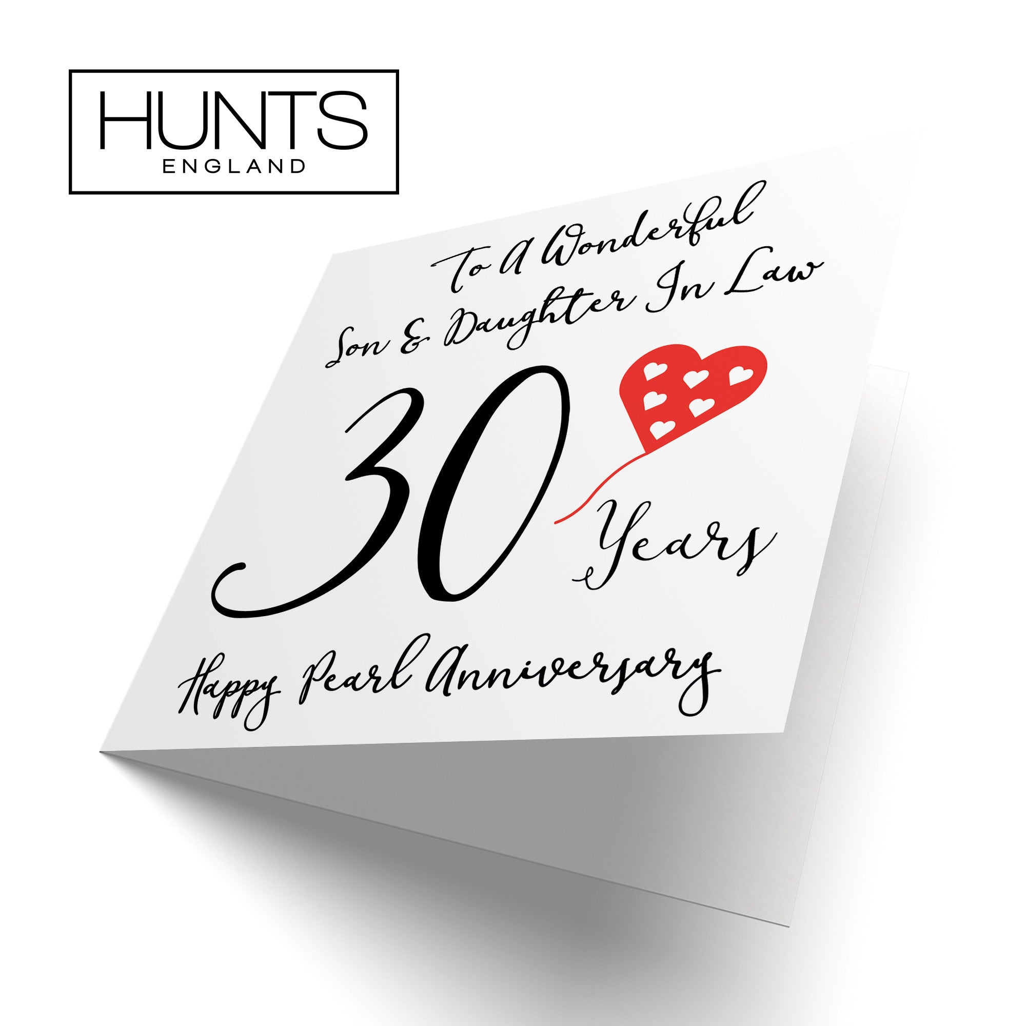 30th Son And Daughter In Law Anniversary Card Love Heart - Default Title (B098FDBQ1N)