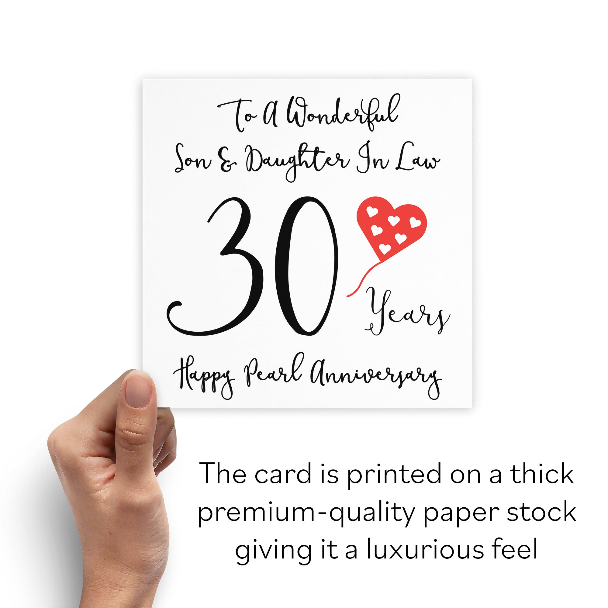 30th Son And Daughter In Law Anniversary Card Love Heart - Default Title (B098FDBQ1N)