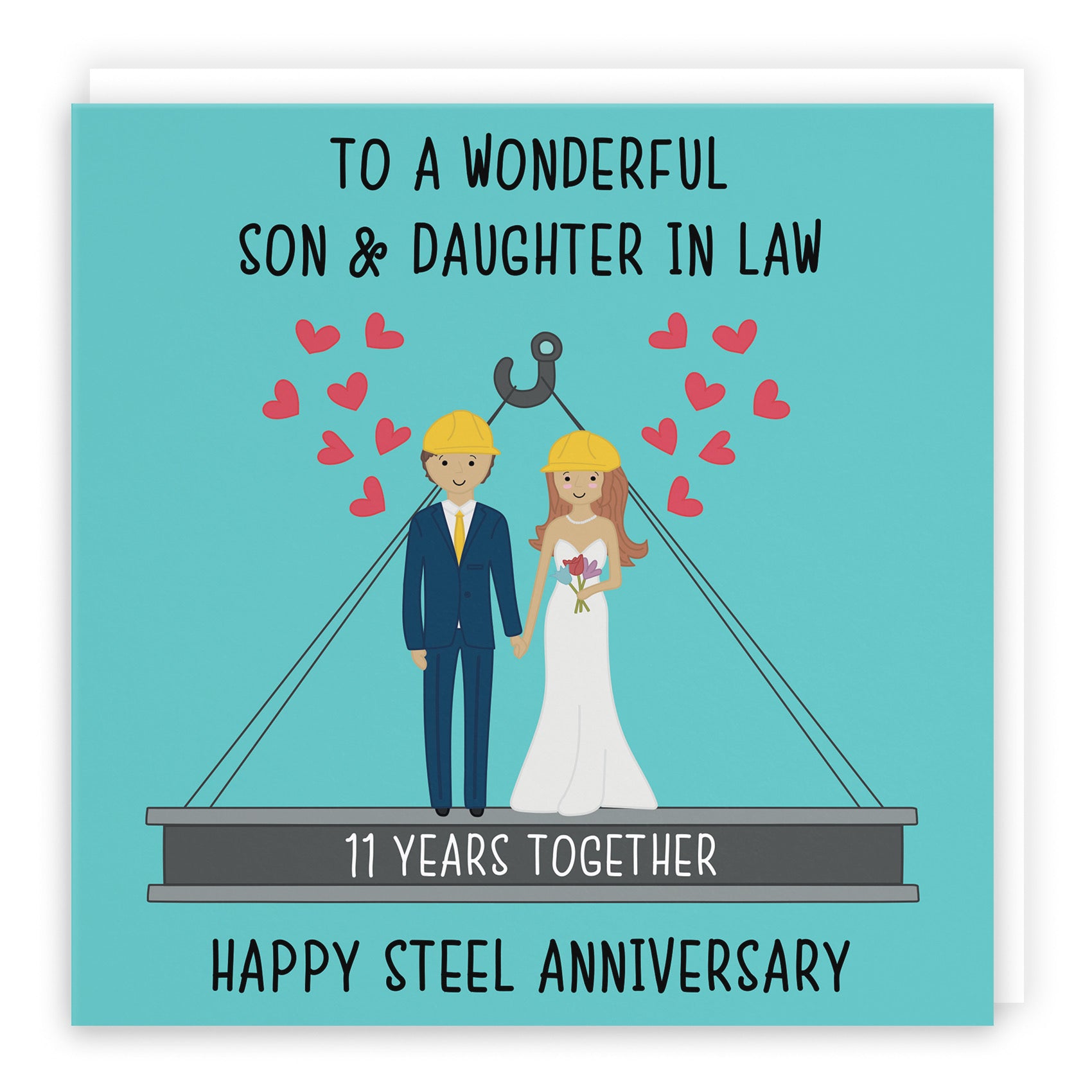 11th Son And Daughter In Law Anniversary Card Iconic - Default Title (B098FDCQVF)