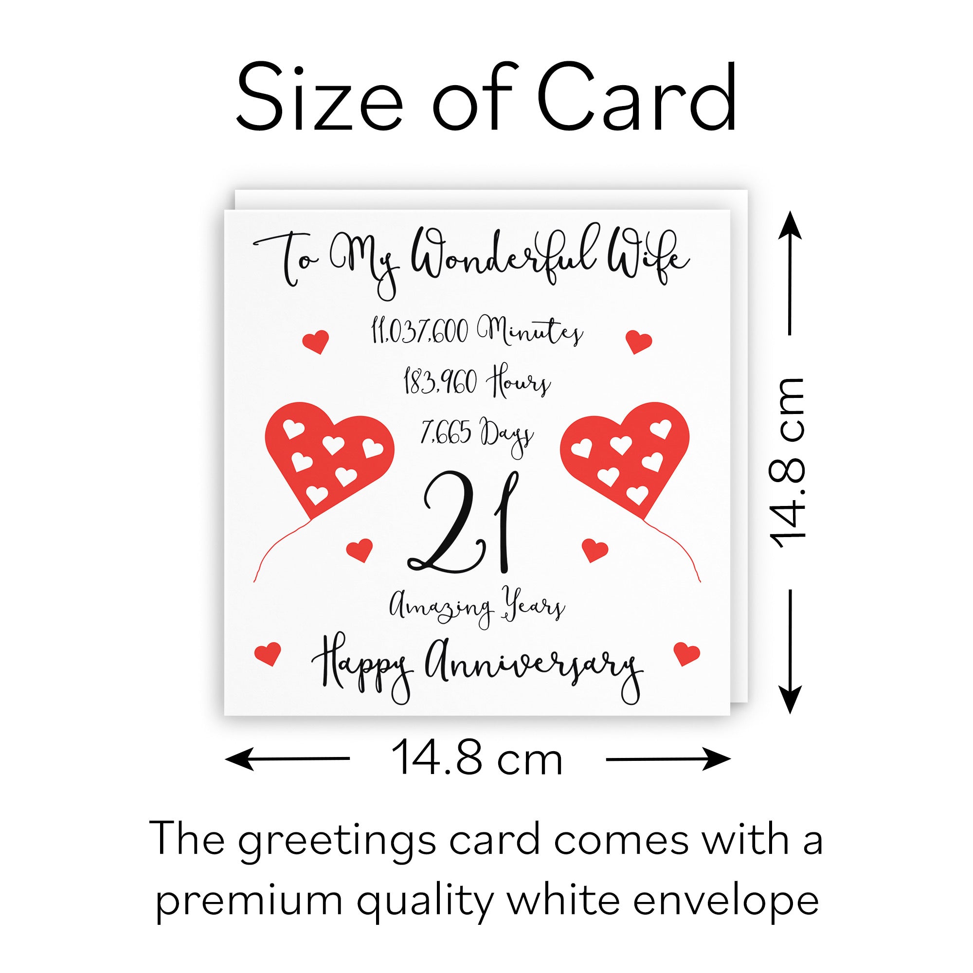 21st Wife Anniversary Card Timeless - Default Title (B098FDCRWK)