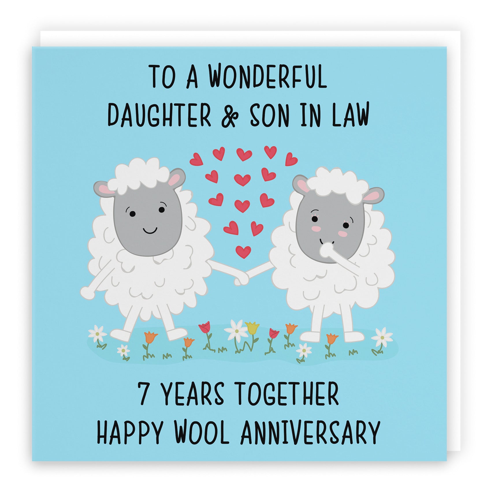 7th Daughter And Son In Law Anniversary Card Iconic - Default Title (B098FDCWYK)