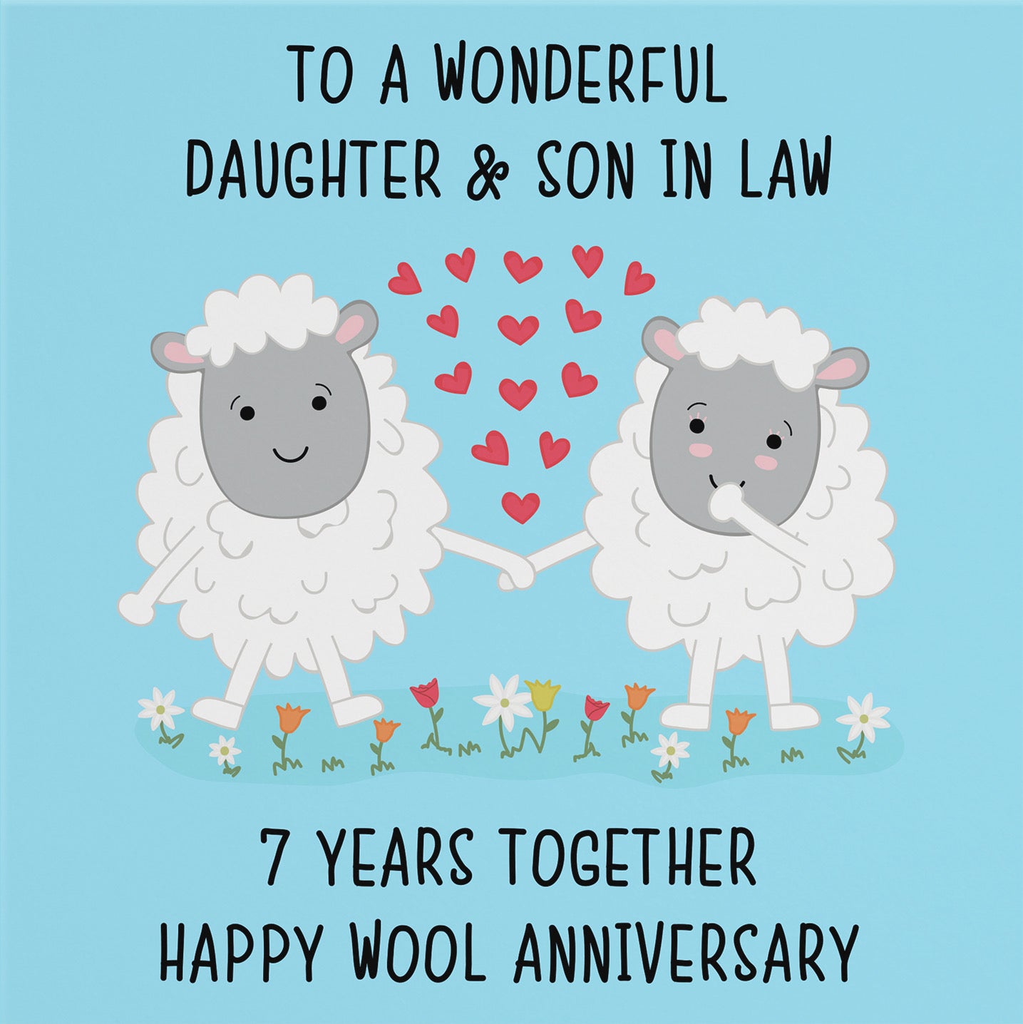 7th Daughter And Son In Law Anniversary Card Iconic - Default Title (B098FDCWYK)