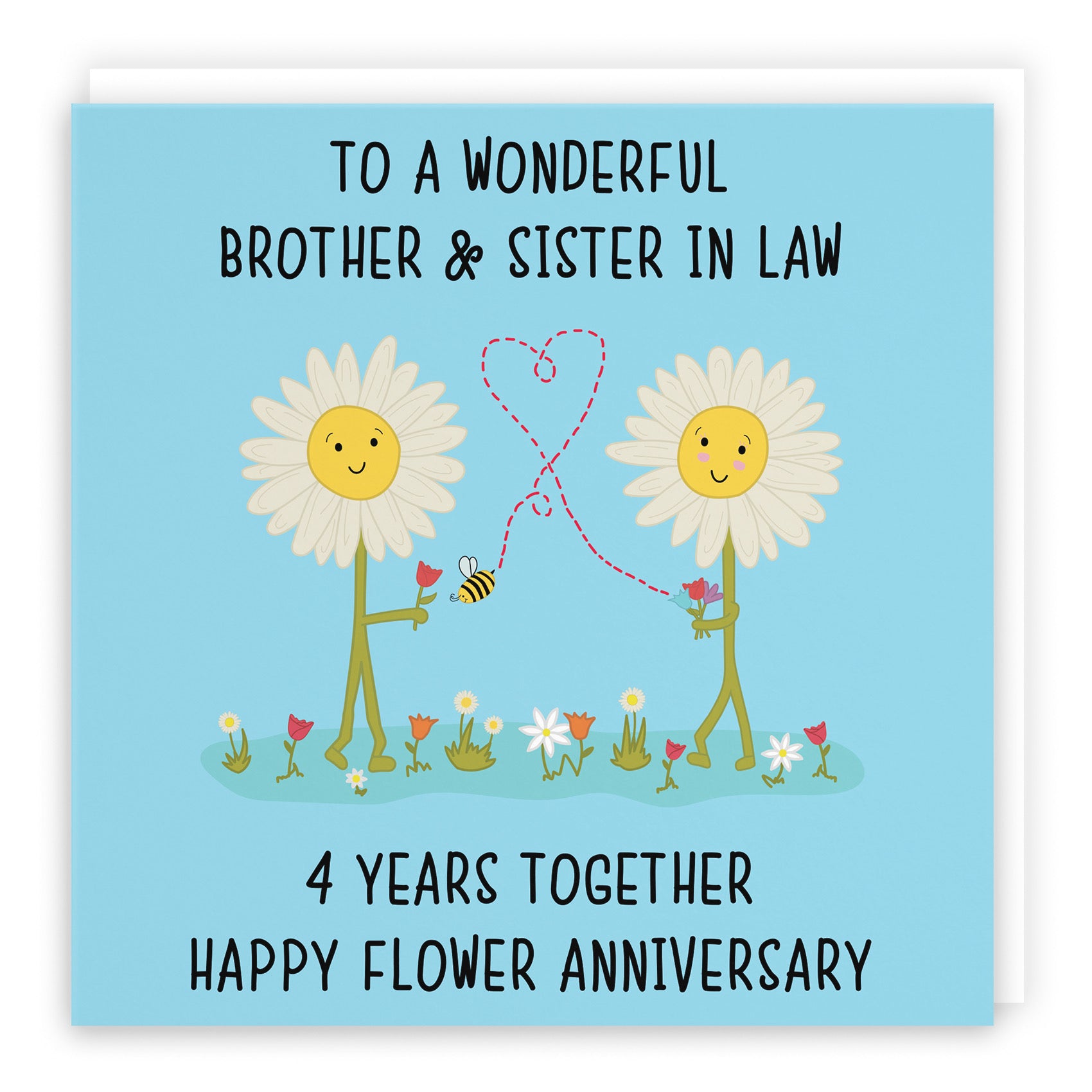 4th Brother And Sister In Law Anniversary Card Iconic - Default Title (B098FDDTZC)