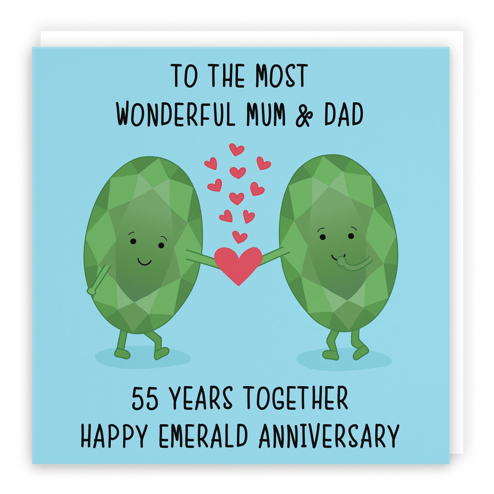 Mum And Dad 55th Anniversary Card Iconic - Default Title (B098FDFMDV)