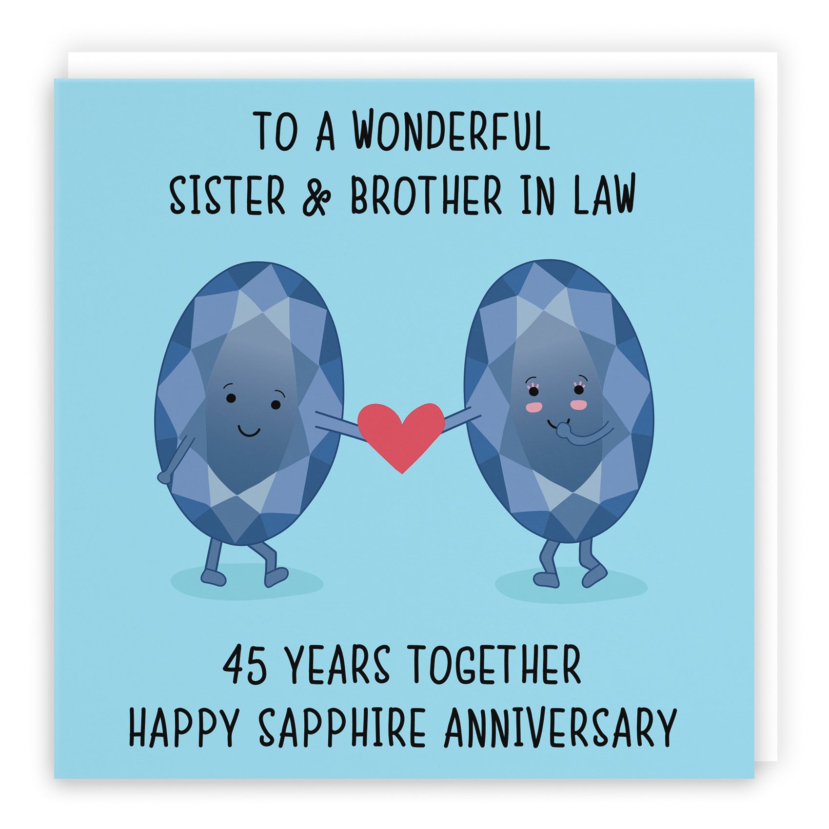 45th Sister And Brother In Law Anniversary Card Iconic - Default Title (B098FDFMF3)