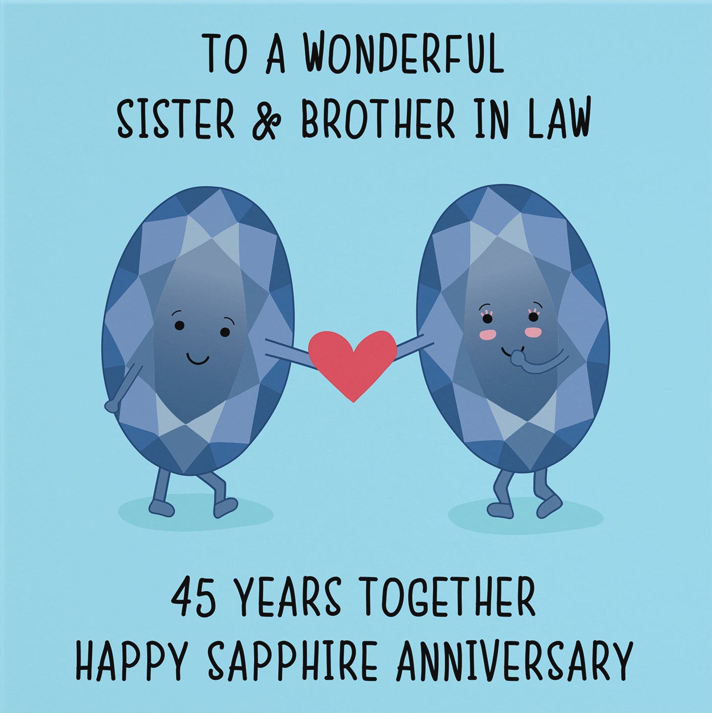 45th Sister And Brother In Law Anniversary Card Iconic - Default Title (B098FDFMF3)