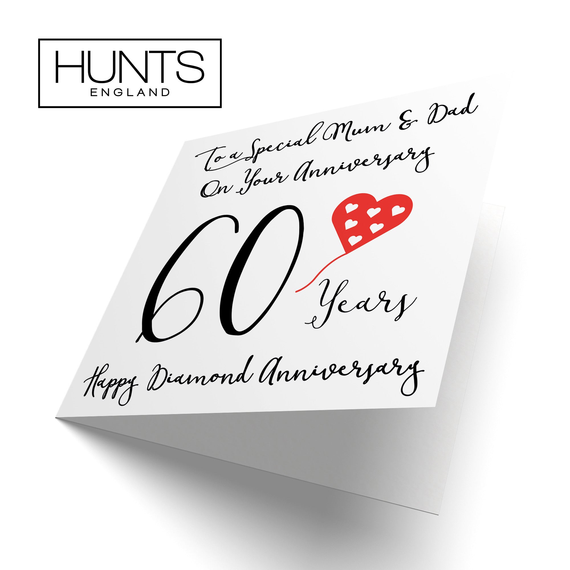 60th Mum And Dad Anniversary Card Love Heart - Default Title (B098FDFW4L)