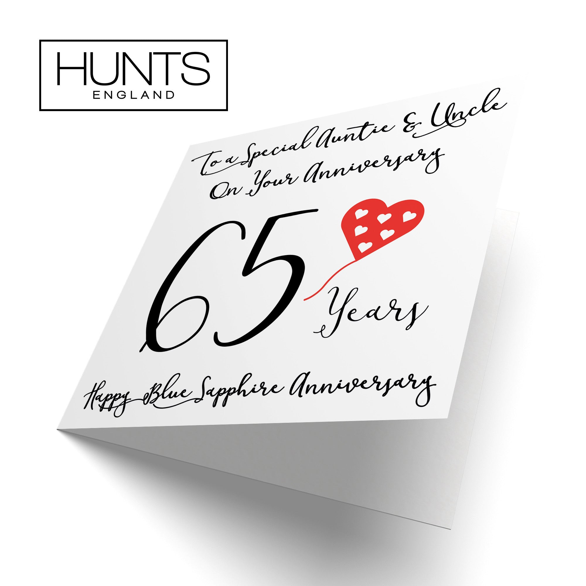 65th Auntie And Uncle Anniversary Card Love Heart - Default Title (B098FDG4X8)