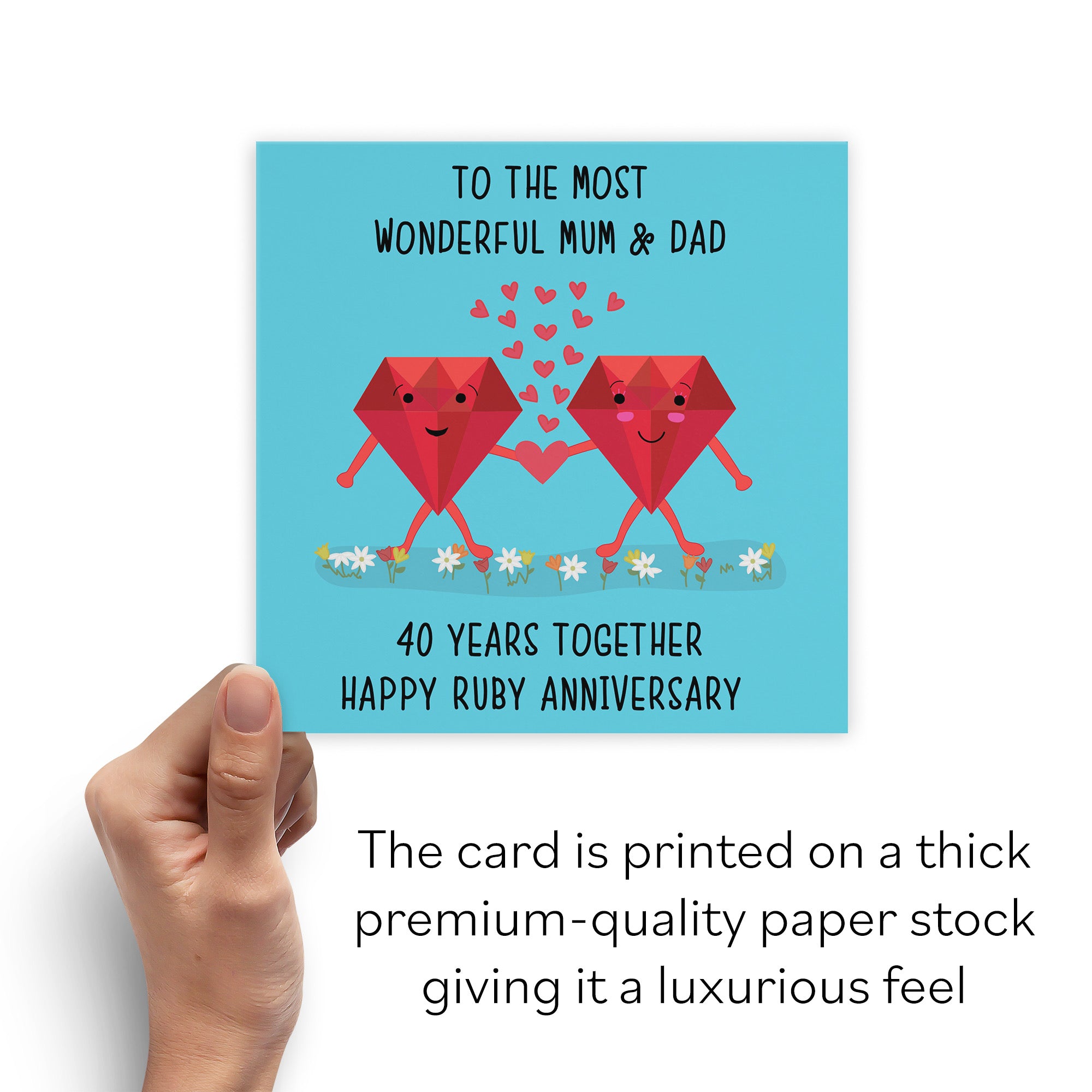 40th Mum And Dad Anniversary Card Iconic - Default Title (B098FDH7HR)