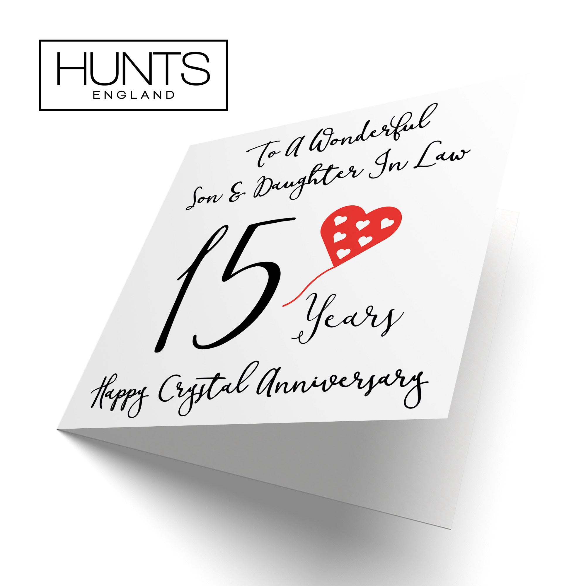 15th Son And Daughter In Law Anniversary Card Love Heart - Default Title (B098FDJH74)