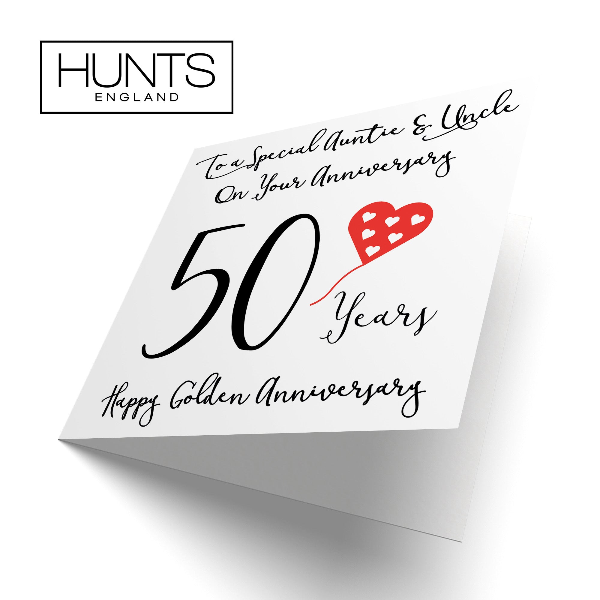 50th Auntie And Uncle Anniversary Card Love Heart - Default Title (B098FDJPJ7)