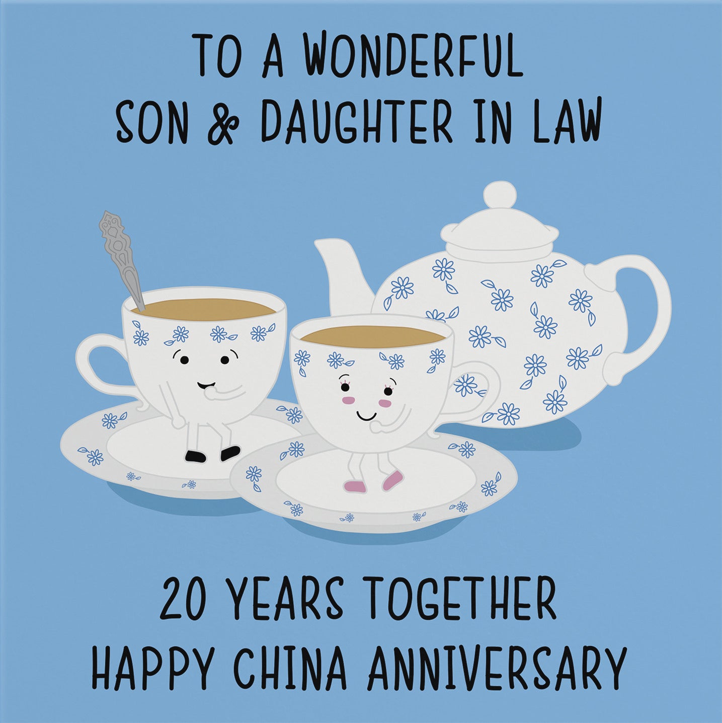 20th Son And Daughter In Law Anniversary Card Iconic - Default Title (B098FDJWD1)