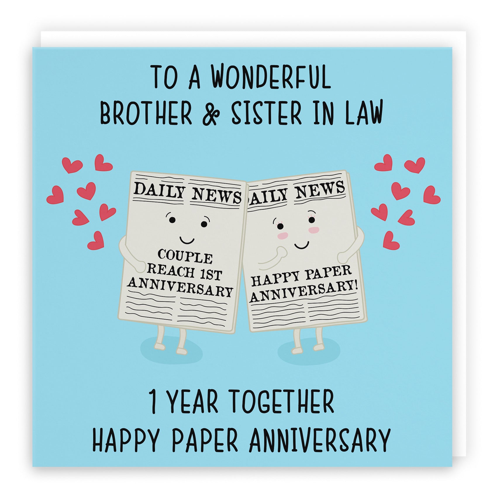 1st Brother And Sister In Law Anniversary Card Iconic - Default Title (B098FDK8ZB)