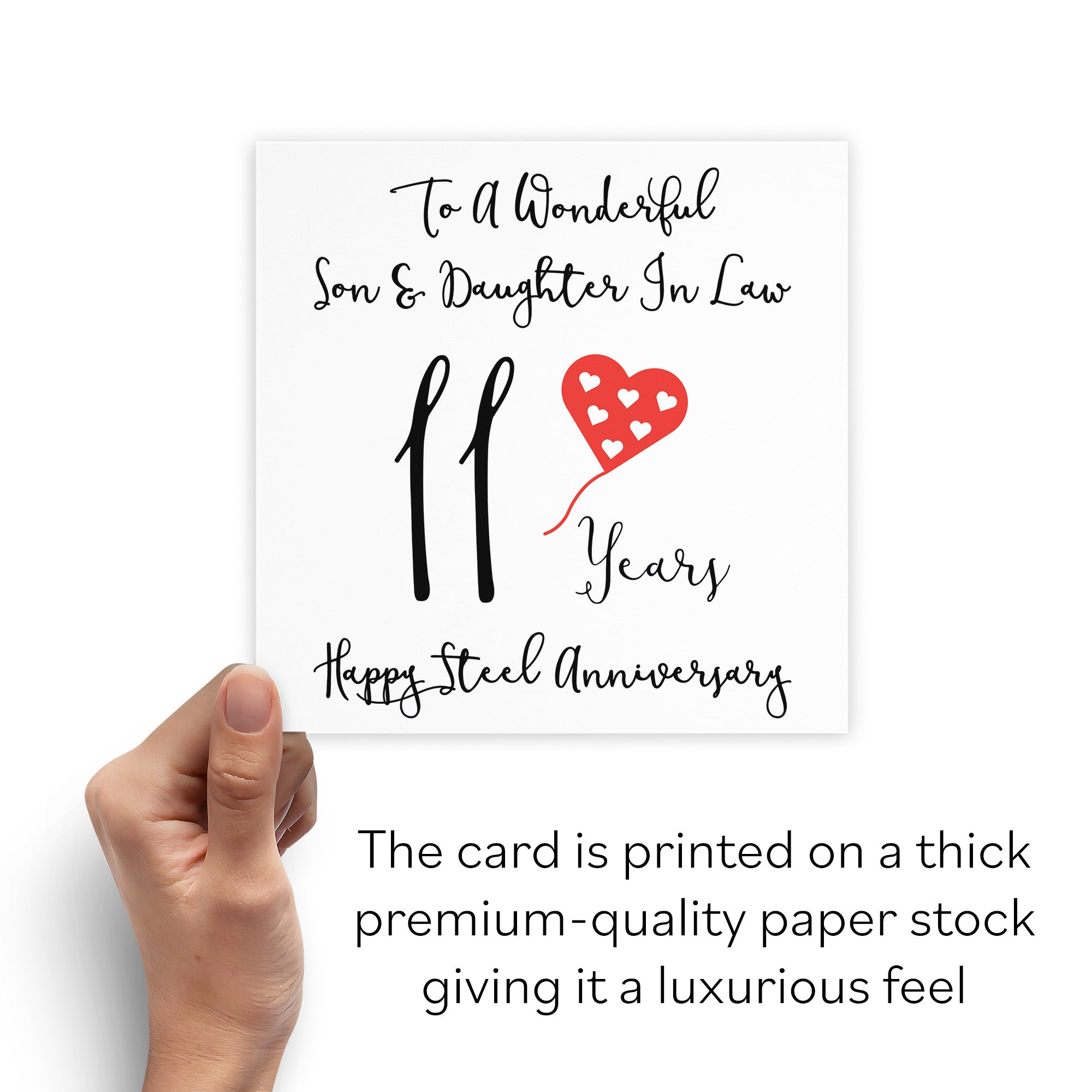 11th Son And Daughter In Law Anniversary Card Love Heart - Default Title (B098FDPDDT)