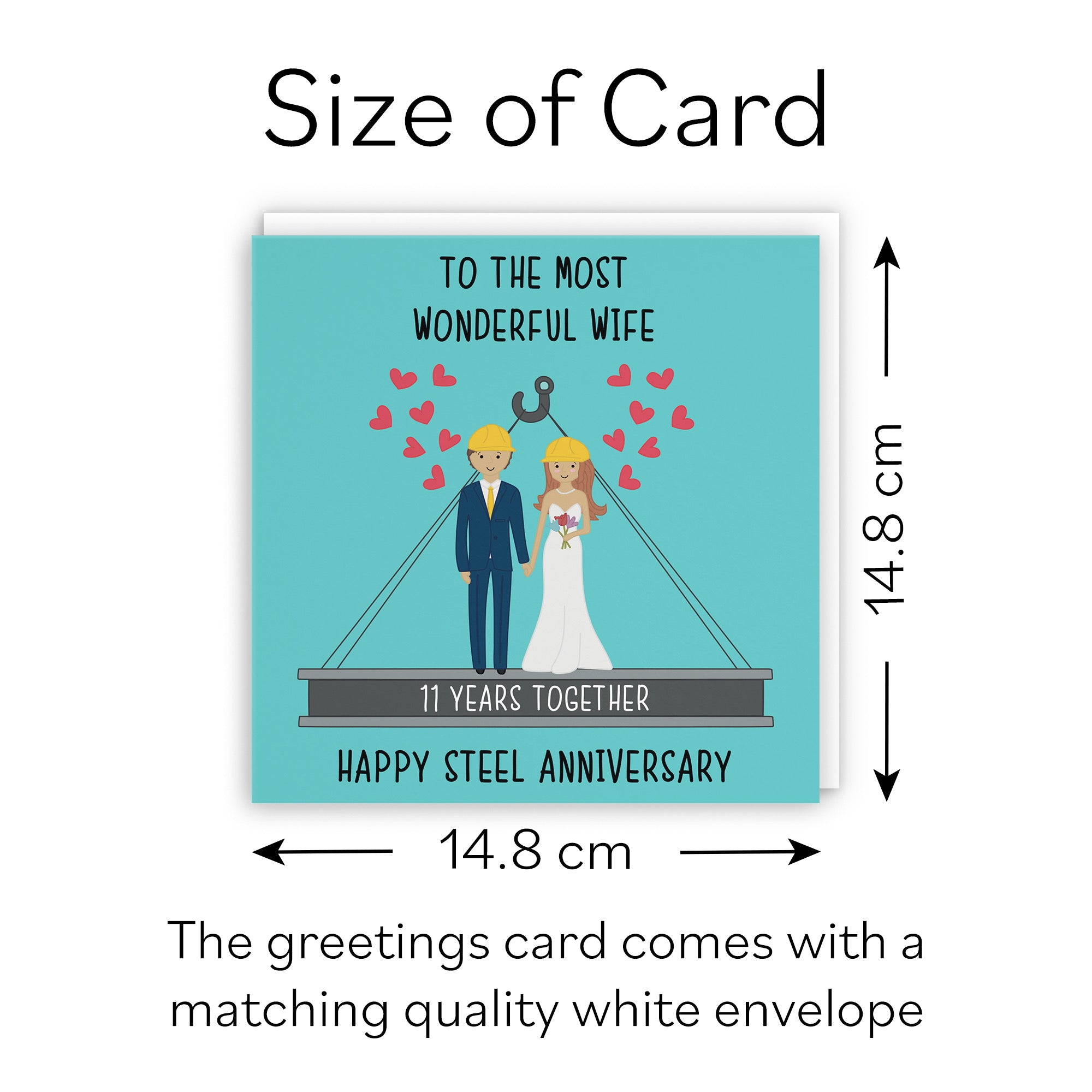 11th Wife Anniversary Card Iconic - Default Title (B098FDQD1R)