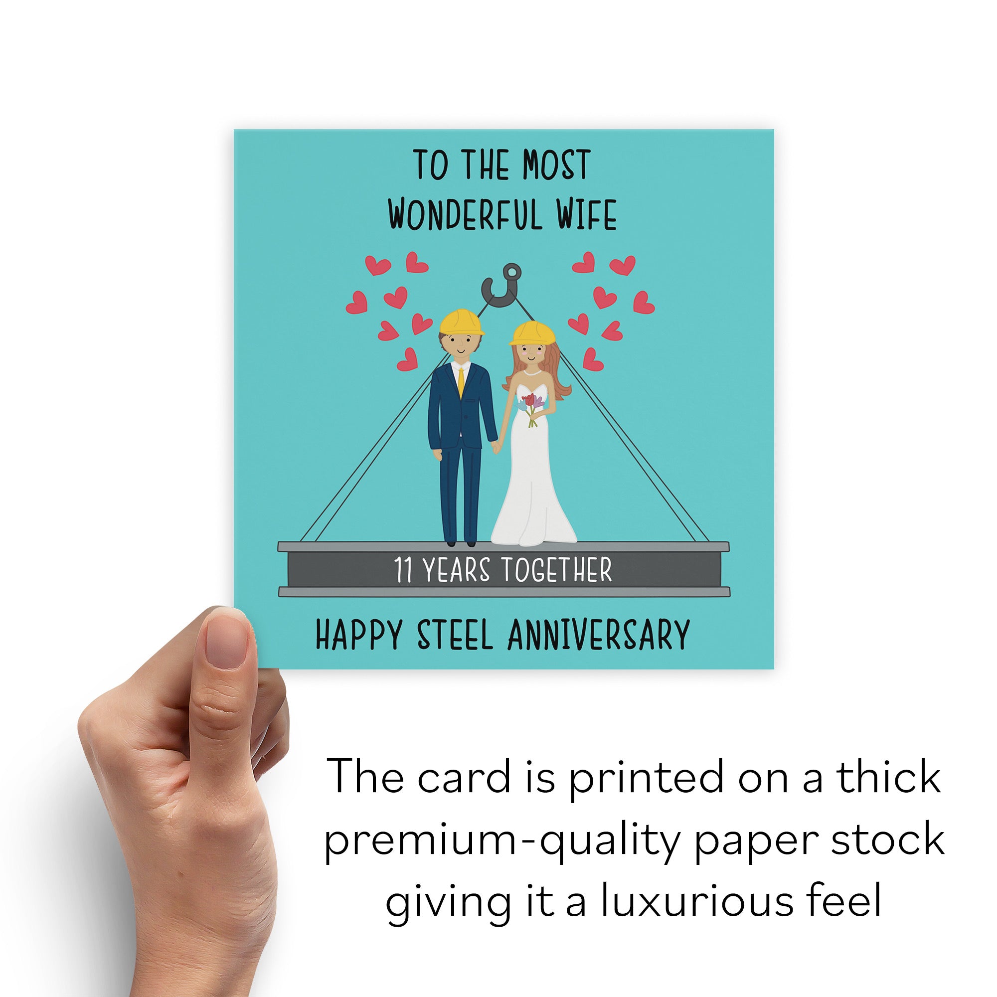 11th Wife Anniversary Card Iconic - Default Title (B098FDQD1R)