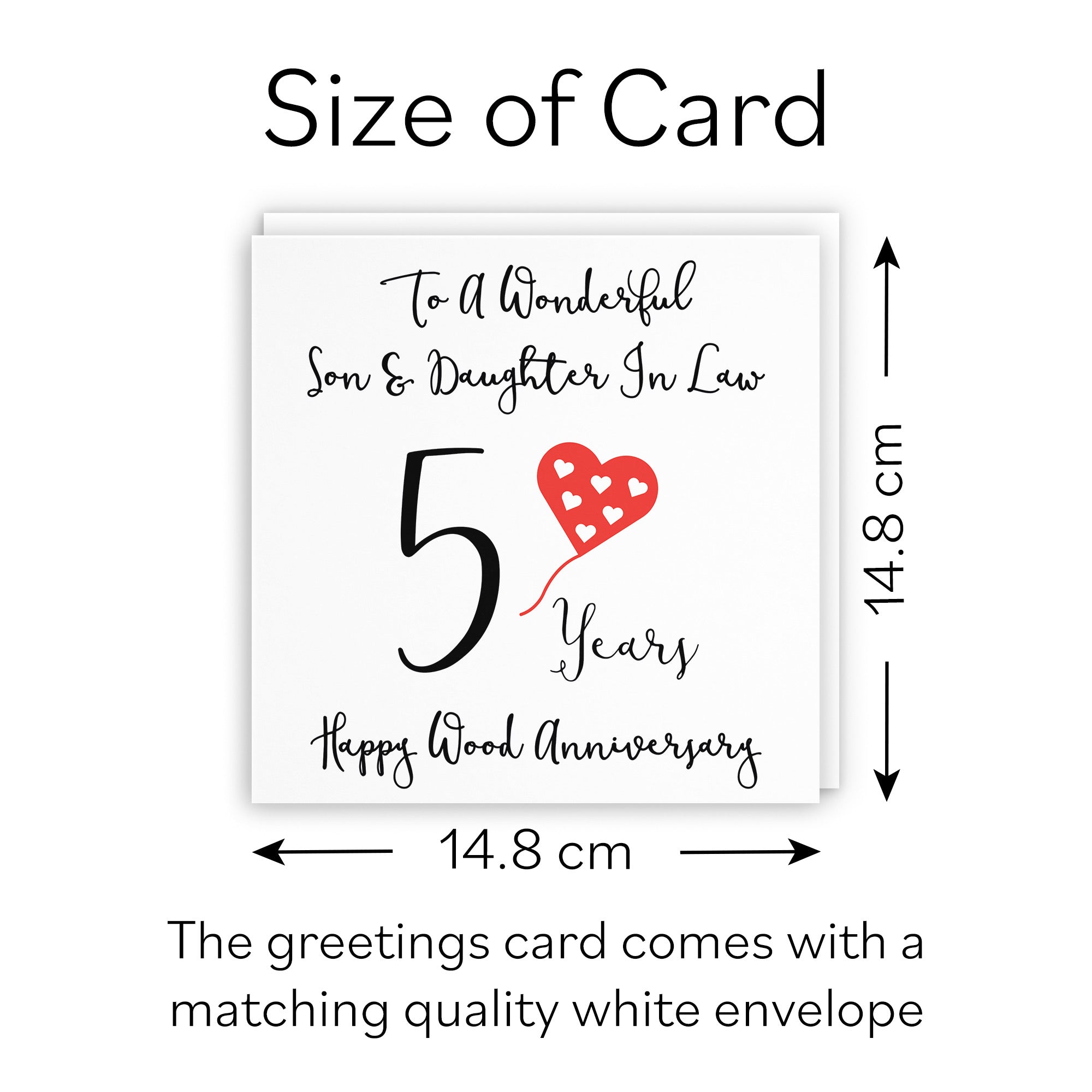 5th Son And Daughter In Law Anniversary Card Love Heart - Default Title (B098FDR6DM)