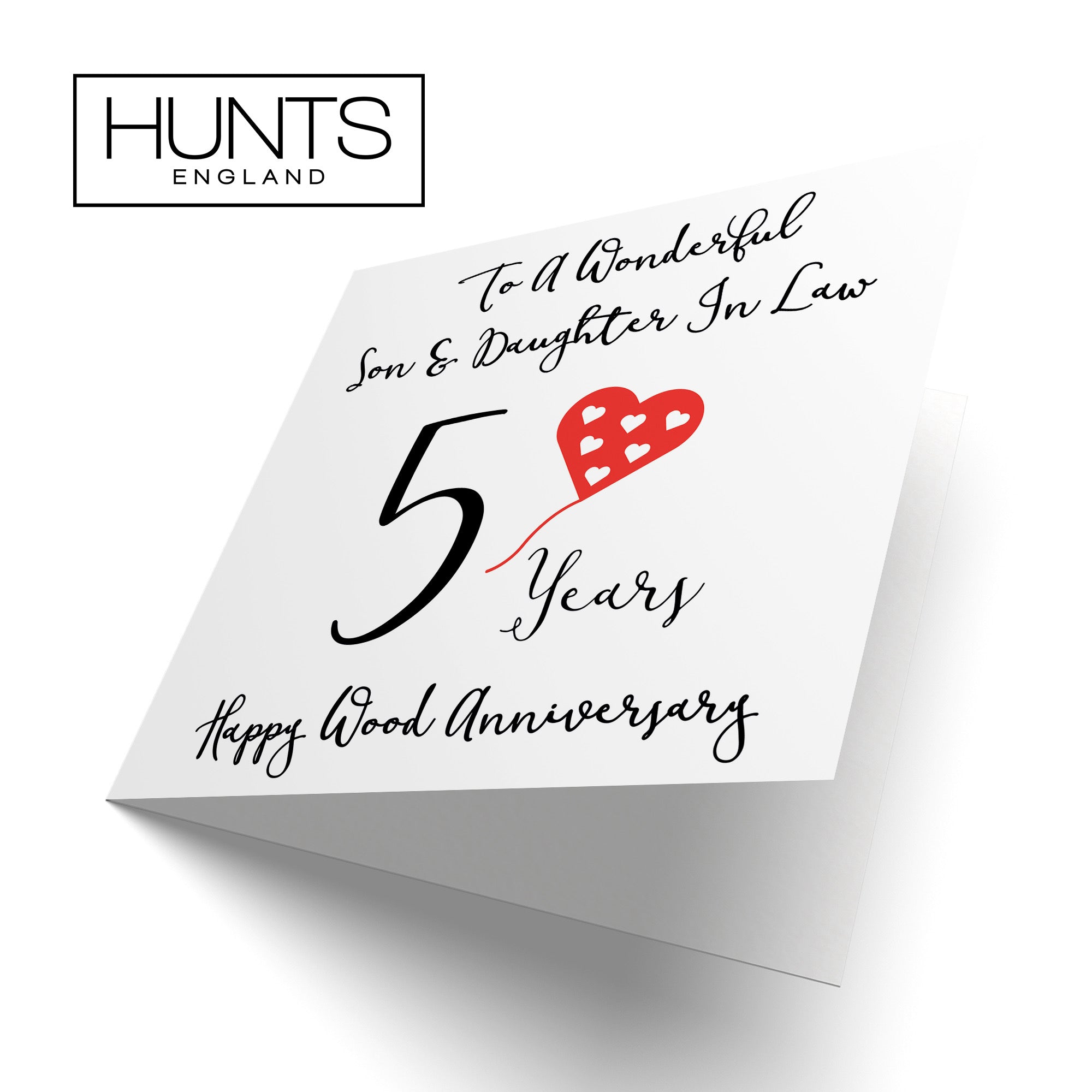 5th Son And Daughter In Law Anniversary Card Love Heart - Default Title (B098FDR6DM)