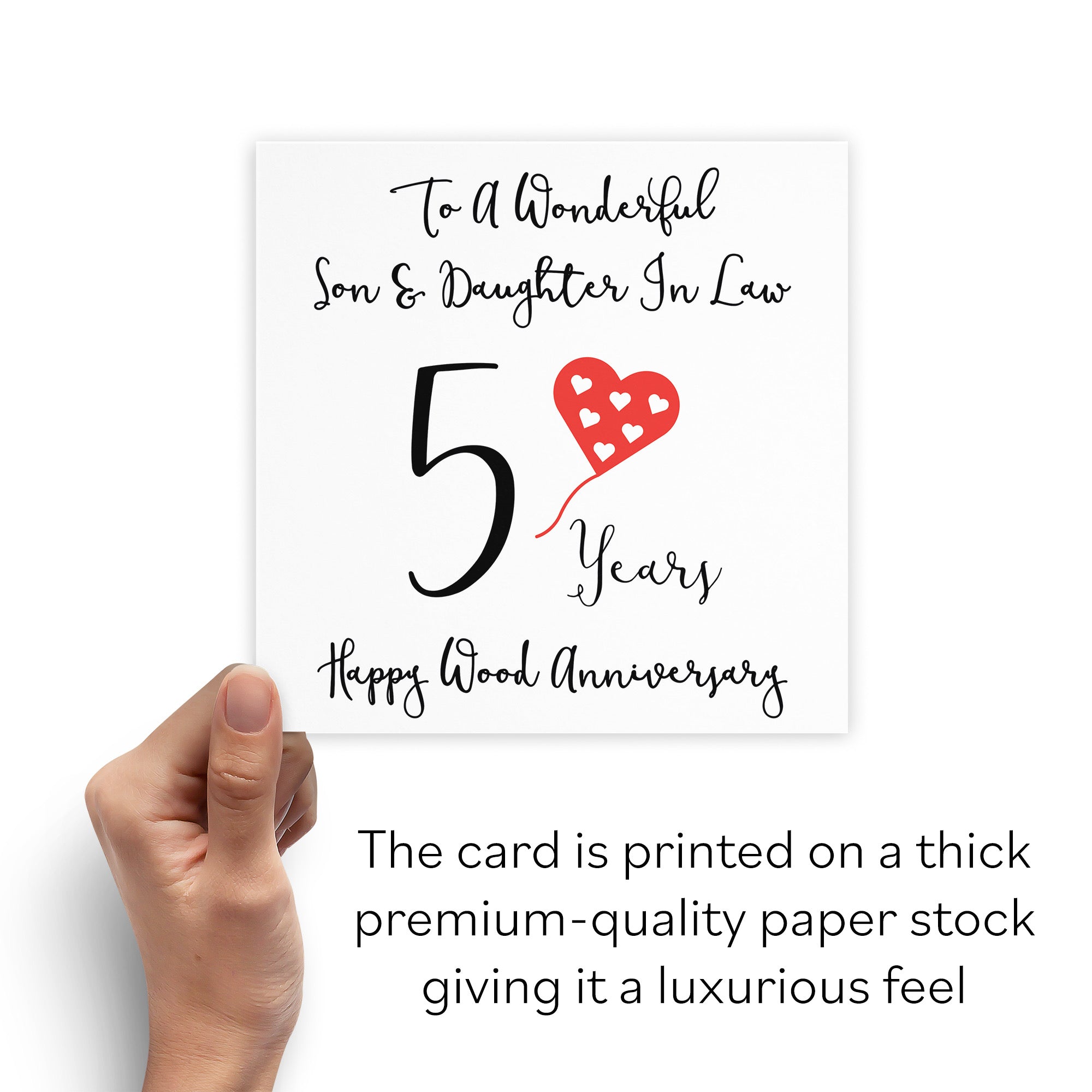 5th Son And Daughter In Law Anniversary Card Love Heart - Default Title (B098FDR6DM)