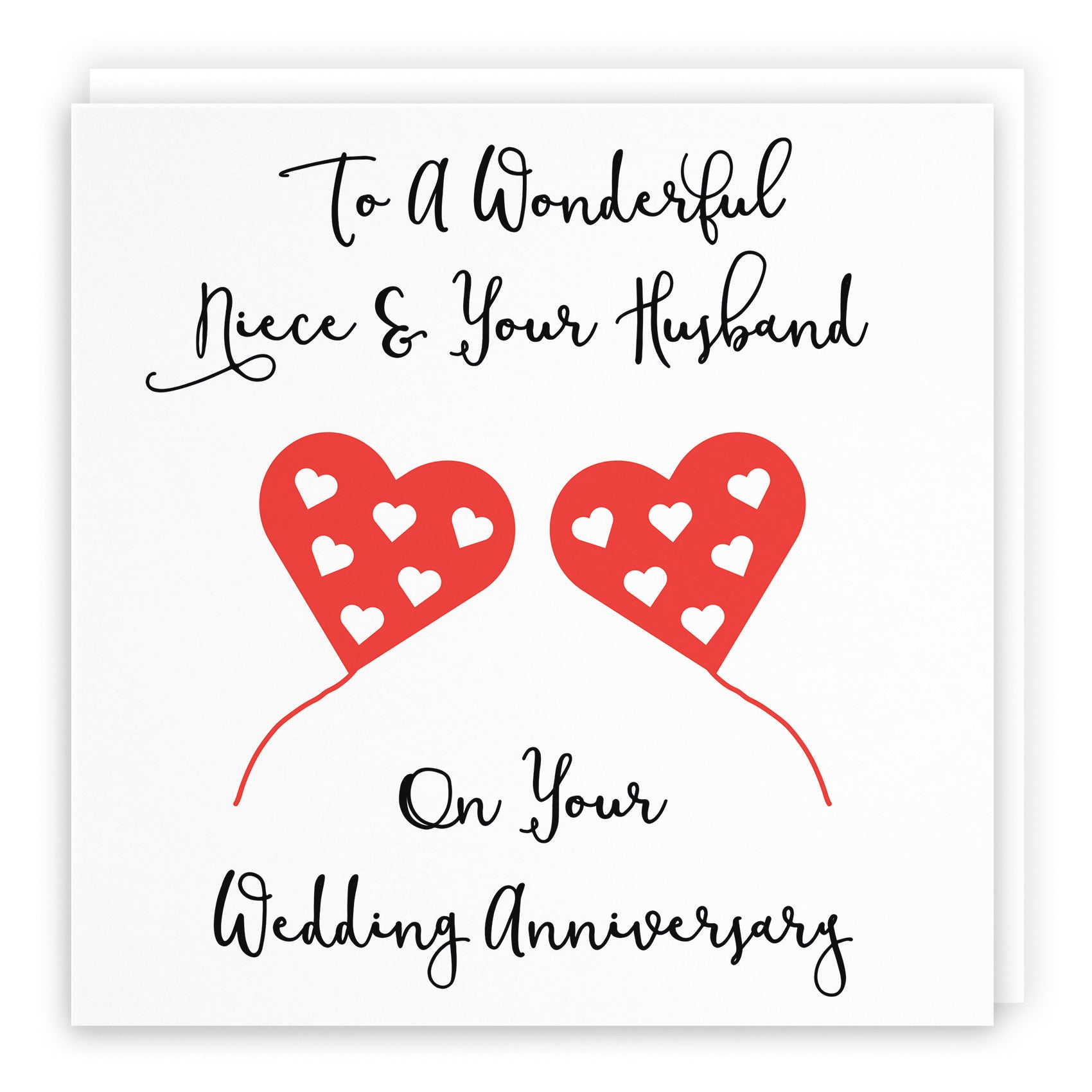 Niece And Husband Anniversary Card Love Heart - Default Title (B098FDRRQQ)