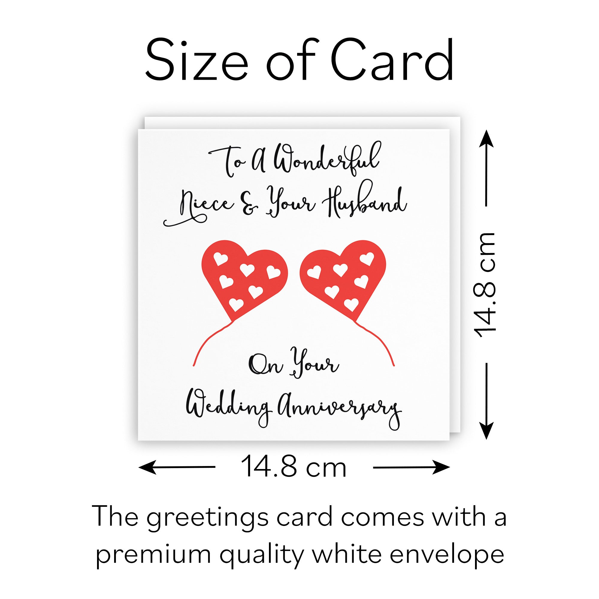 Niece And Husband Anniversary Card Love Heart - Default Title (B098FDRRQQ)