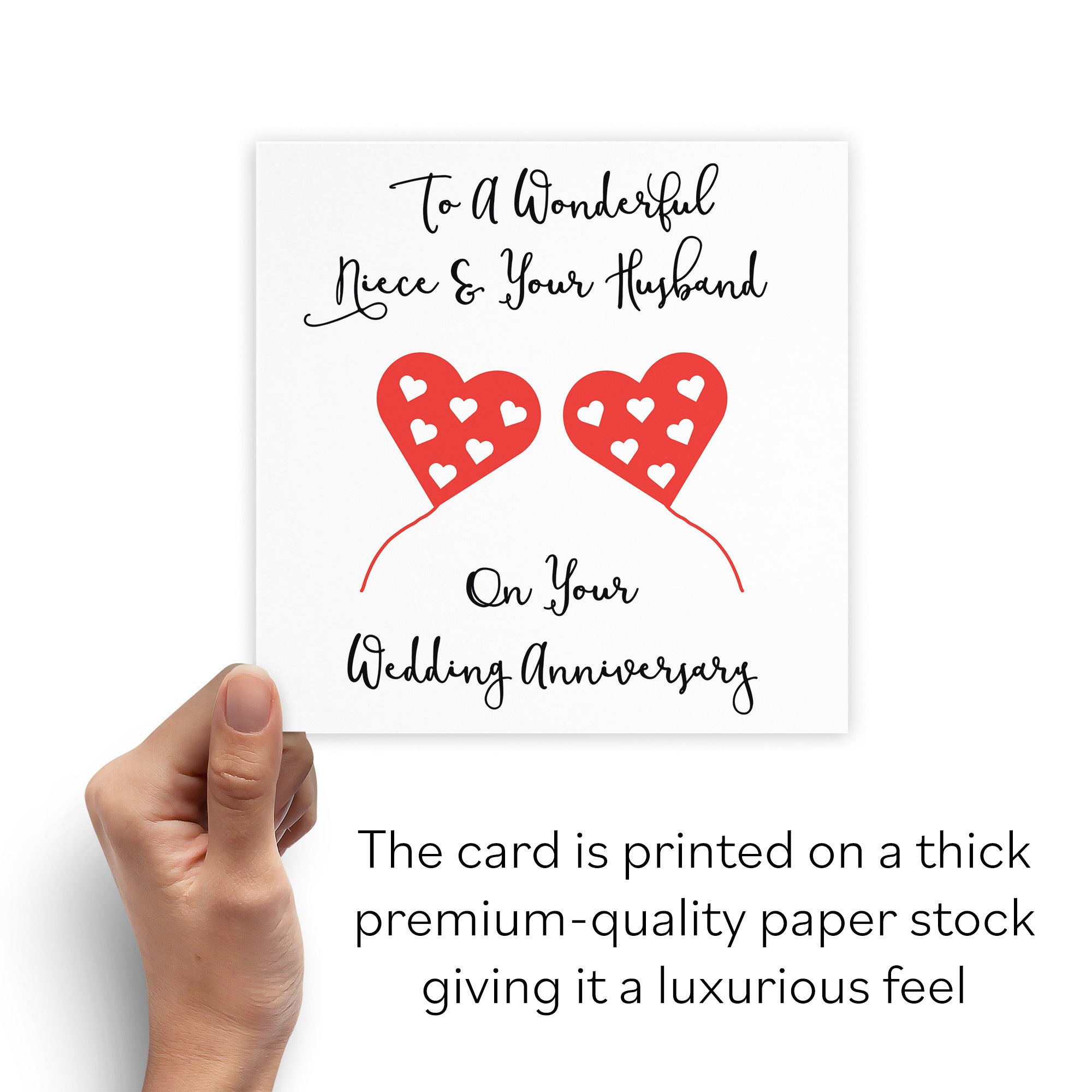 Niece And Husband Anniversary Card Love Heart - Default Title (B098FDRRQQ)