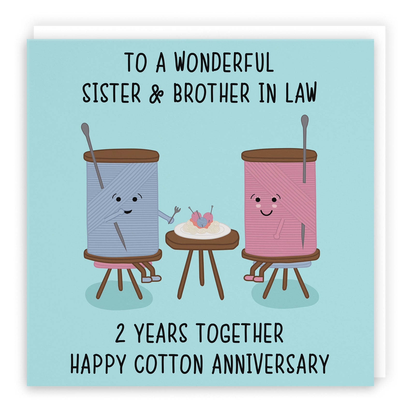 2nd Sister And Brother In Law Anniversary Card Iconic - Default Title (B098FDS78F)