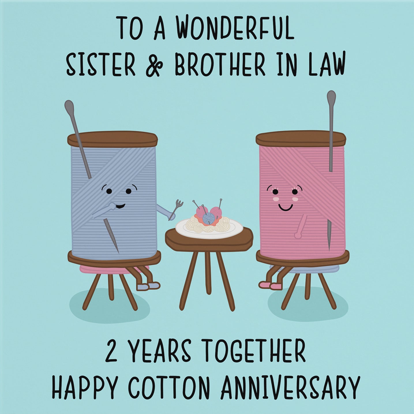 2nd Sister And Brother In Law Anniversary Card Iconic - Default Title (B098FDS78F)