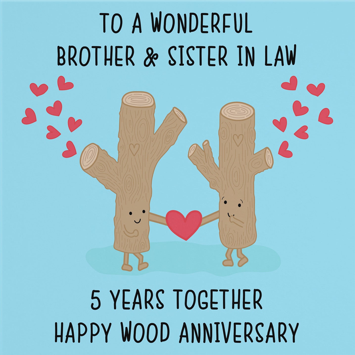 5th Brother And Sister In Law Anniversary Card Iconic - Default Title (B098FDSFNP)