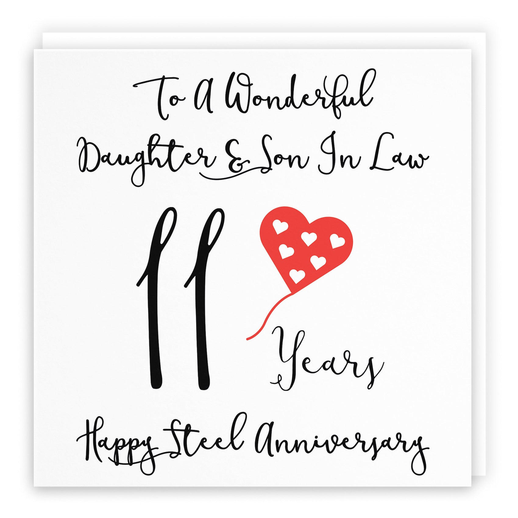 11th Daughter And Son In Law Anniversary Card Love Heart - Default Title (B098FDSN56)