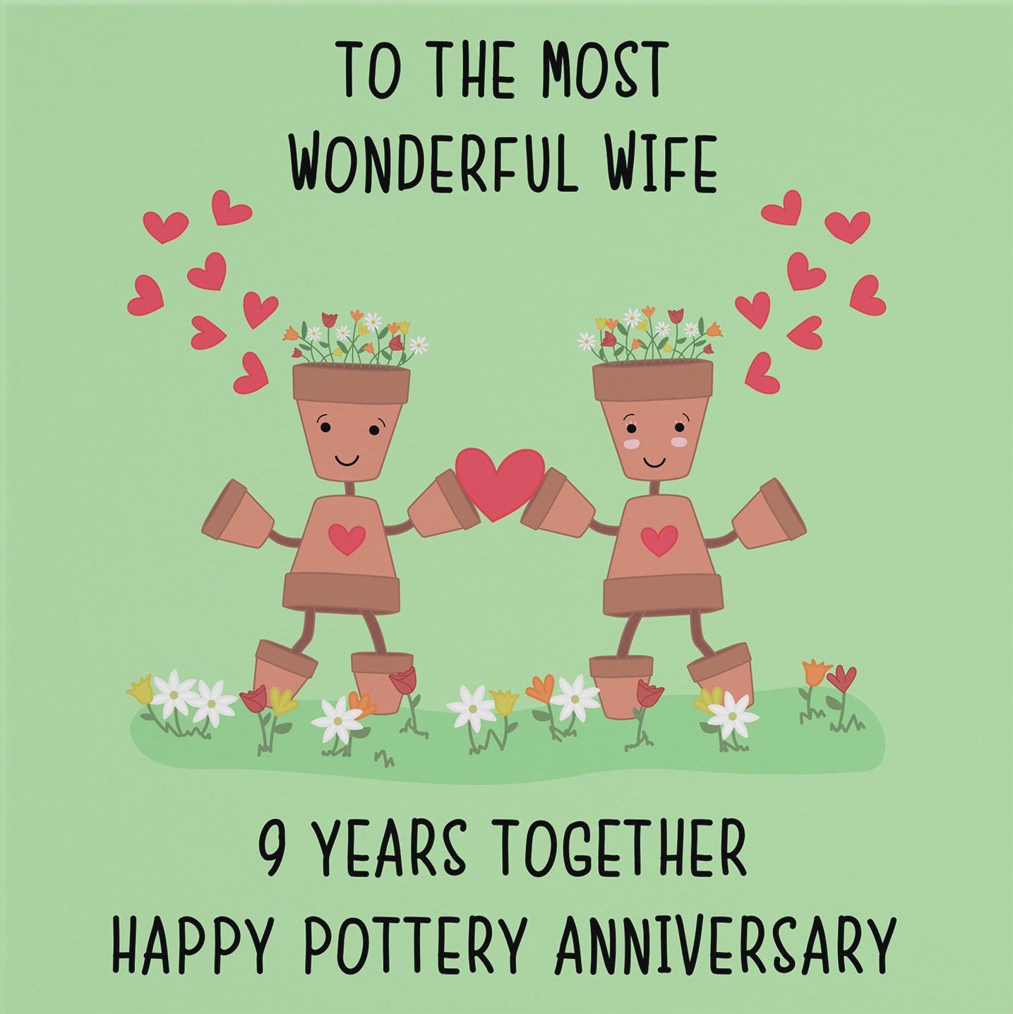 9th Wife Anniversary Card Iconic - Default Title (B098FDSVG3)
