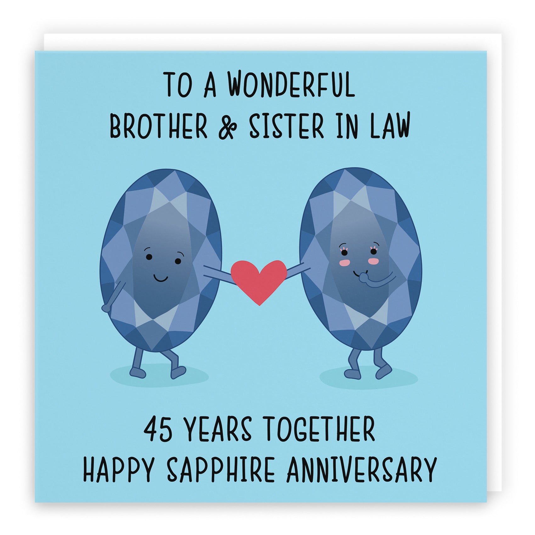 45th Brother And Sister In Law Anniversary Card Iconic - Default Title (B098FDTZHY)