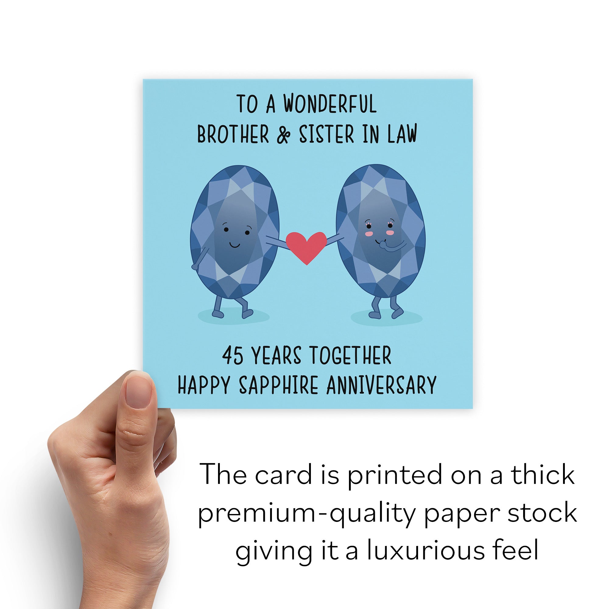 45th Brother And Sister In Law Anniversary Card Iconic - Default Title (B098FDTZHY)