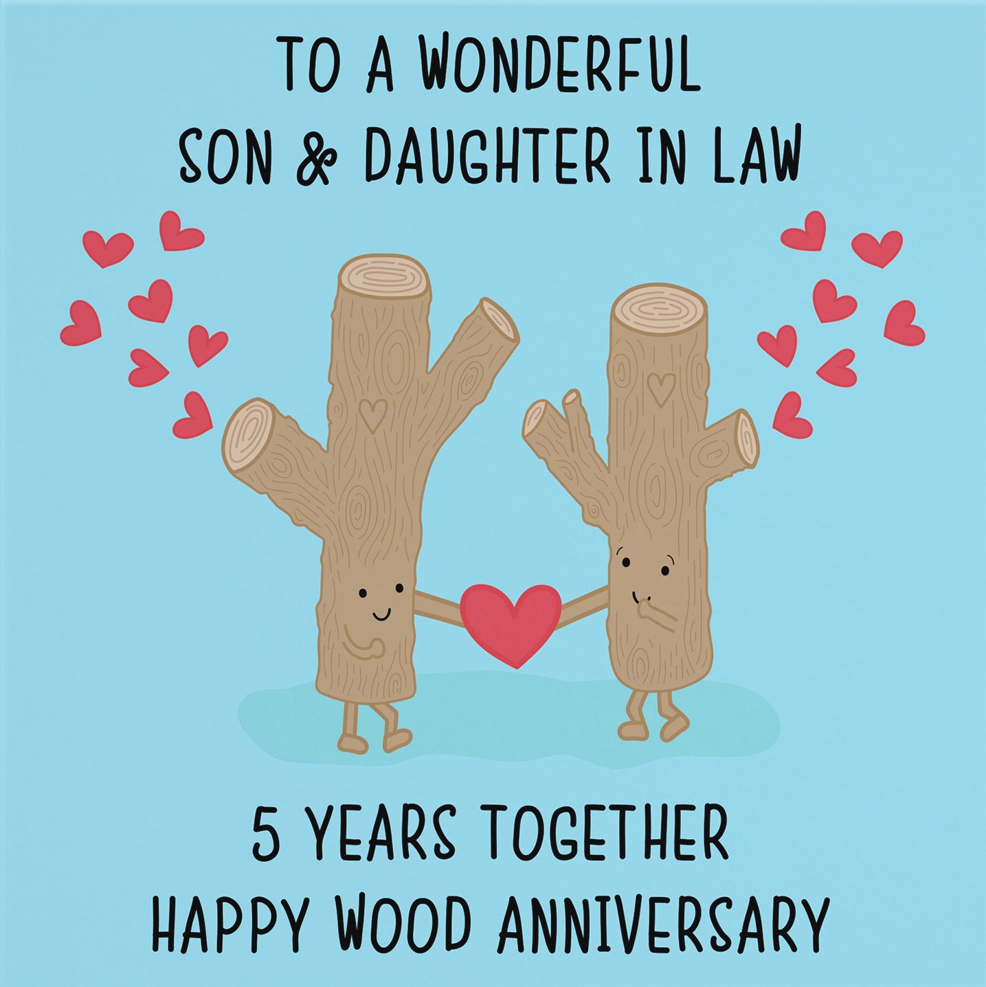 5th Son And Daughter In Law Anniversary Card Iconic - Default Title (B098FDXRQZ)