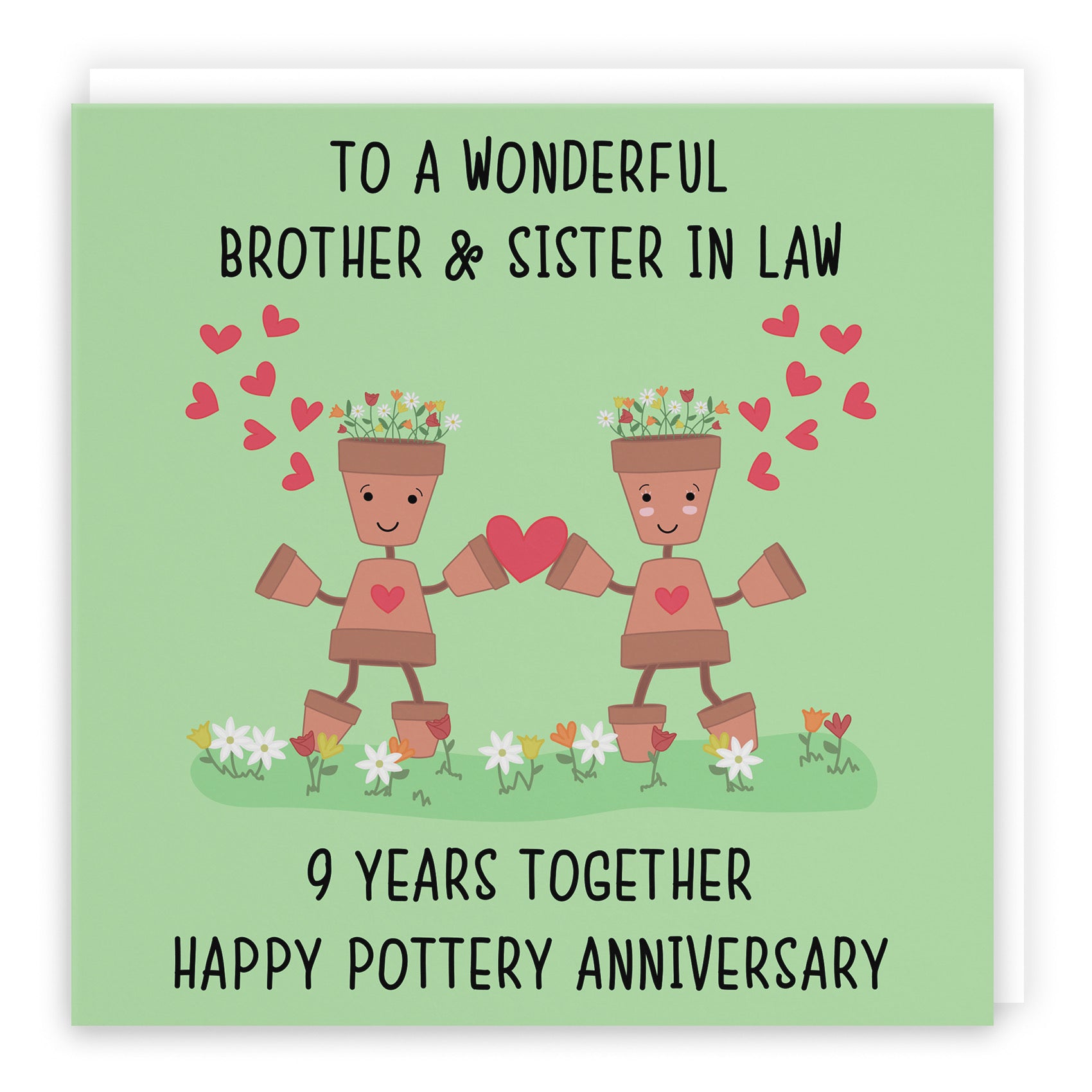 9th Brother And Sister In Law Anniversary Card Iconic - Default Title (B098FDXZ6J)