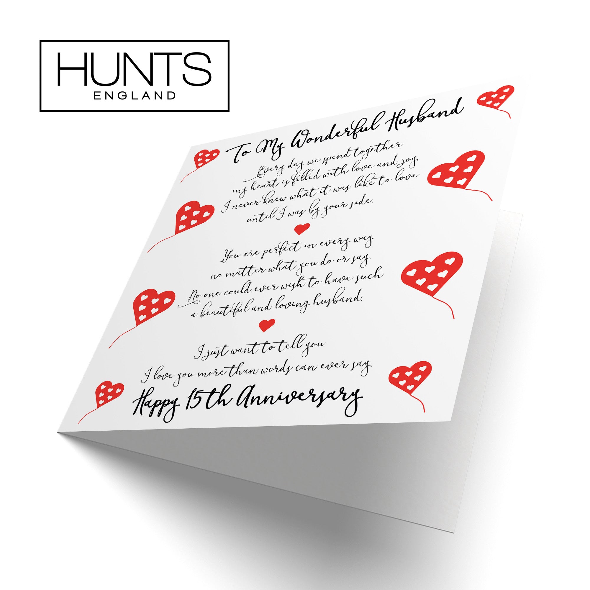 15th Husband Anniversary Card Romantic Verses - Default Title (B098FDYZV1)