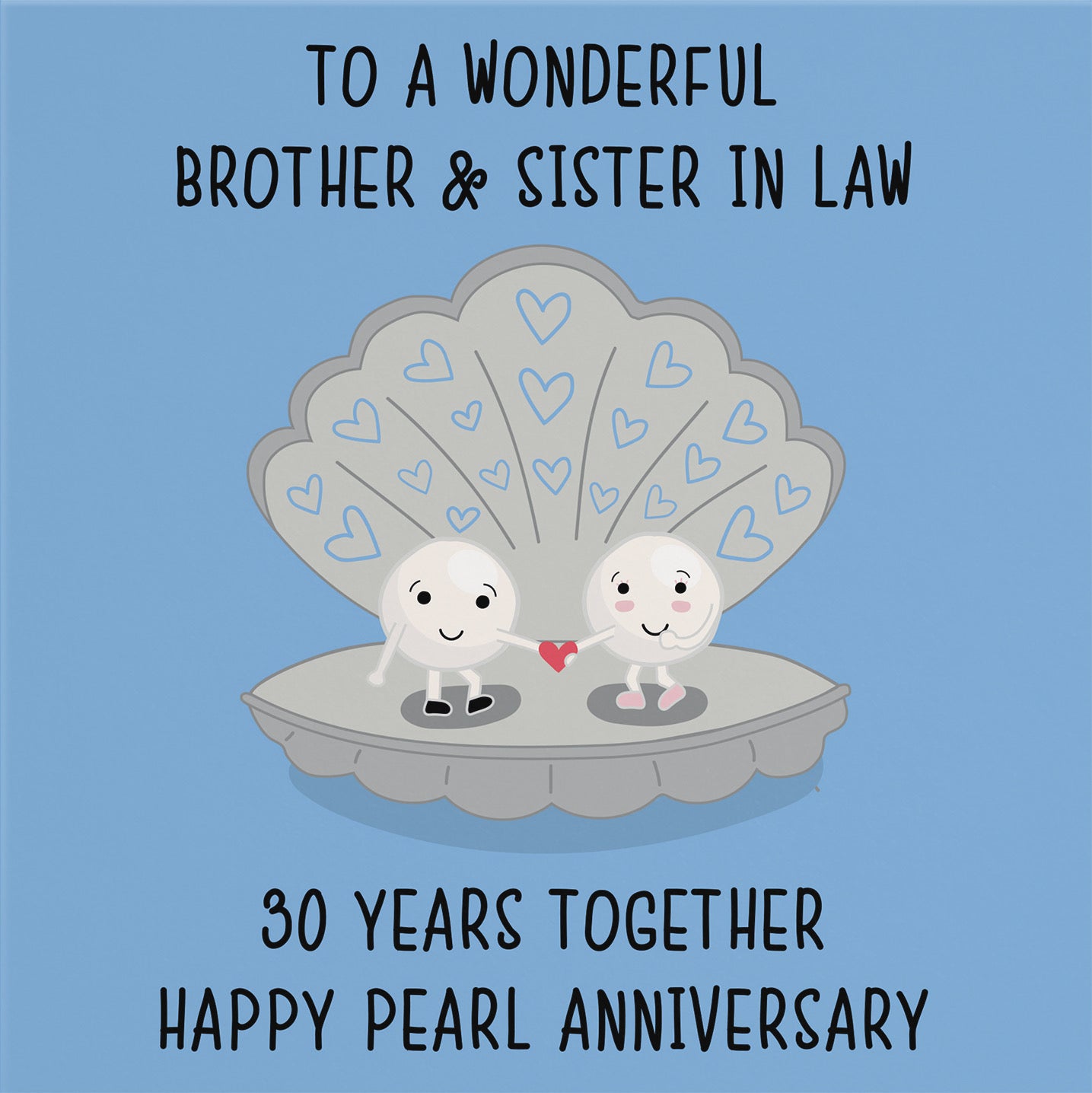 30th Brother And Sister In Law Anniversary Card Iconic - Default Title (B098FDZW1W)